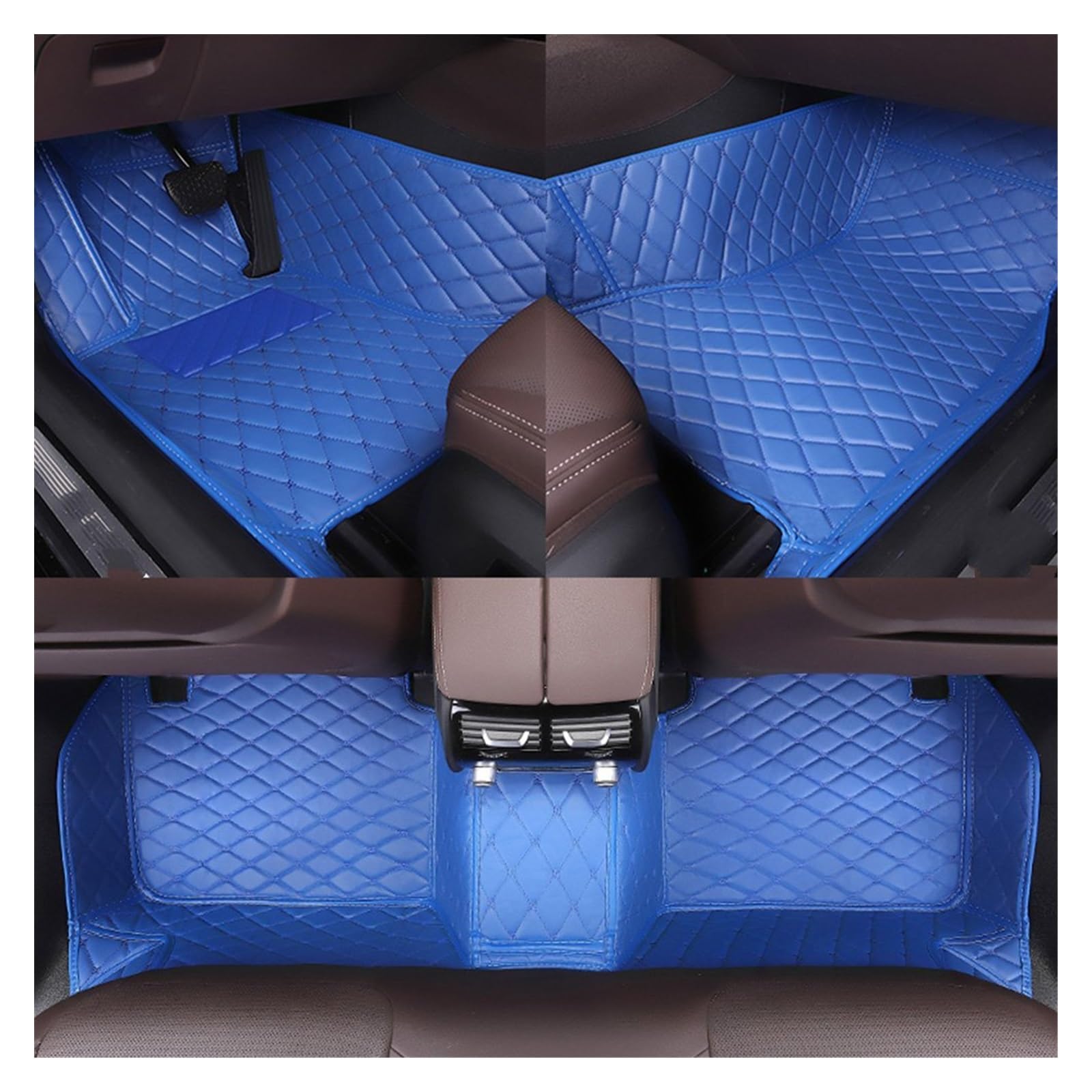 Fahrermatte Auto Fußmatten Maßgeschneiderte Auto-Fußmatten Für Toyota Für Land Für Cruiser Für Prado Für Yaris Für Venza Für Prius Für Camry Für Corolla Für Highlander Für Rav4(Blau) von FIYFIOW