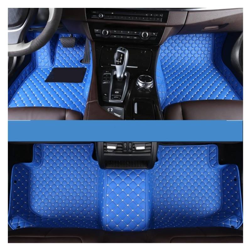 Fahrermatte Auto Fußmatten Maßgeschneiderte Auto-Fußmatten Für Über 98% Der Autos Komplettes Set 5 Sitze Innenzubehör (beachten Sie Das Baujahr Ihres Autos)(Blue Single) von FIYFIOW