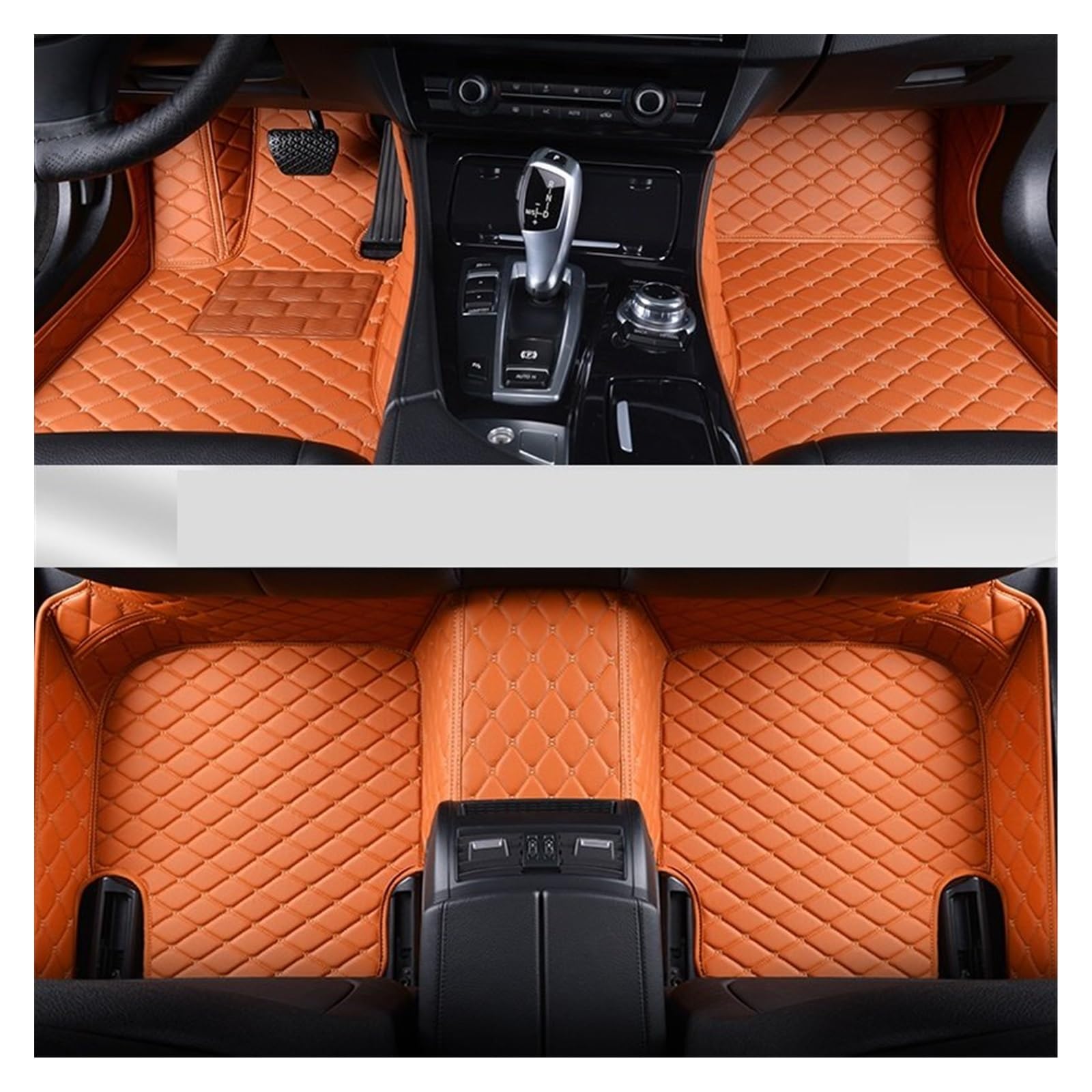 Fahrermatte Auto Fußmatten Maßgeschneiderte Auto-Fußmatten Für Über 98% Der Autos Komplettes Set 5 Sitze Innenzubehör (beachten Sie Das Baujahr Ihres Autos)(Brown Single) von FIYFIOW