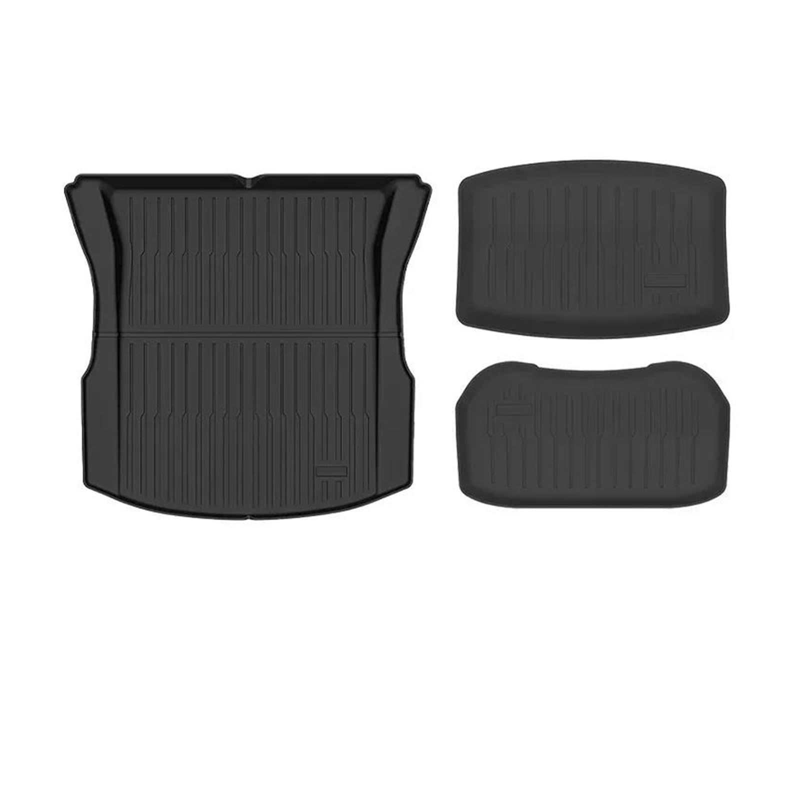 Fahrermatte Auto Fußmatten Neue Für Tesla Für Modell 3 Für Highland 2024 TPE Fußmatten wasserdichte Gepäck Matte Fuß Pads Stamm Matten Zubehör(Trunk mat 3pcs) von FIYFIOW