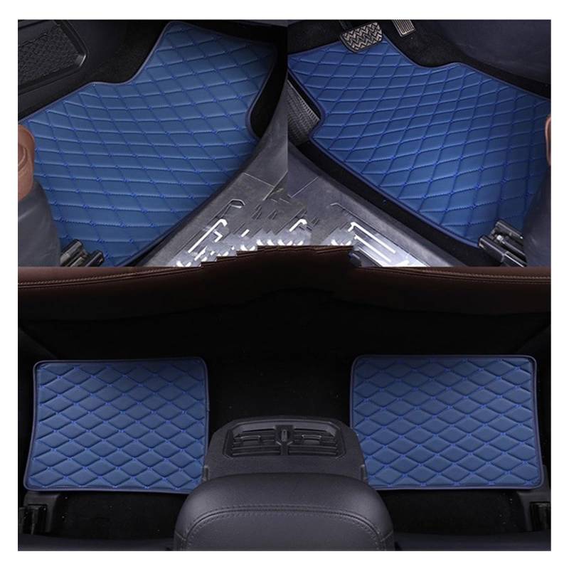 Fahrermatte Auto Fußmatten Universal Leder Für Auto Boden Matte Für Sierra Für Yukon Auto Sitzbezüge Auto Innen Teile Styling Teppich(Blau) von FIYFIOW