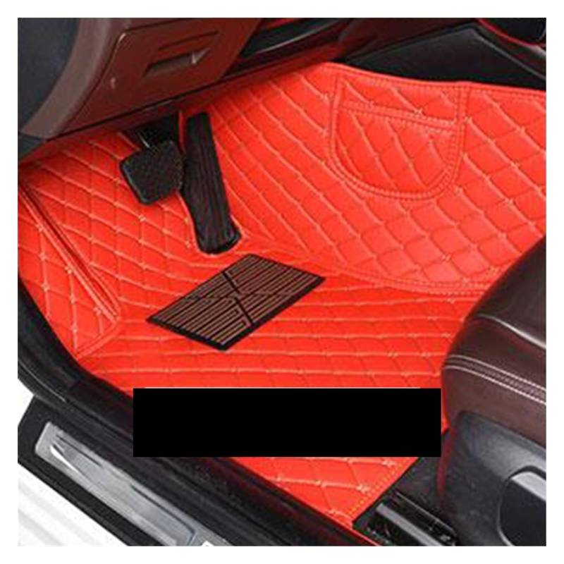 Fahrermatte Auto Fußmatten wasserdichte Auto-Fußmatten Für Chevrolet Für Onix Für Prisma 2020 2021 2022 2023 Teppiche Zubehör Individuelle Fußabdeckungen(Front 1pcs red) von FIYFIOW