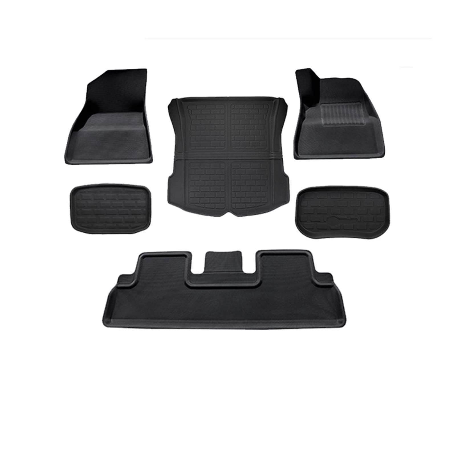 Fahrermatte Auto Fußmatten wasserdichte Auto Fußmatten Stamm Matte Für Tesla Für Modell 3 Y 2023 Links/Rechts Fahren Alle Wetter XPE Anti-Slip Pads Zubehör(3-Kit A-Right) von FIYFIOW