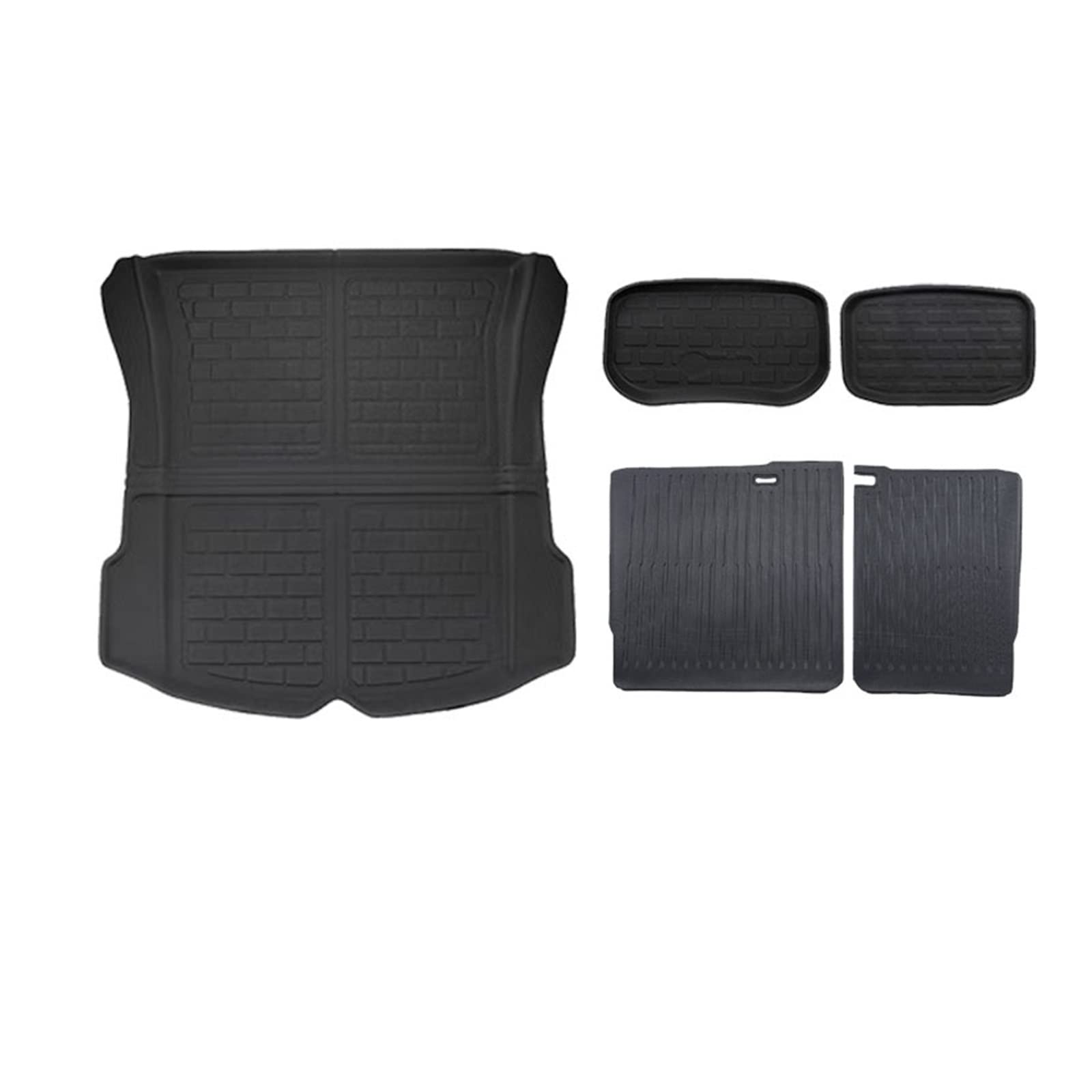 Fahrermatte Auto Fußmatten wasserdichte Auto Fußmatten Stamm Matte Für Tesla Für Modell 3 Y 2023 Links/Rechts Fahren Alle Wetter XPE Anti-Slip Pads Zubehör(3-Kit-B) von FIYFIOW