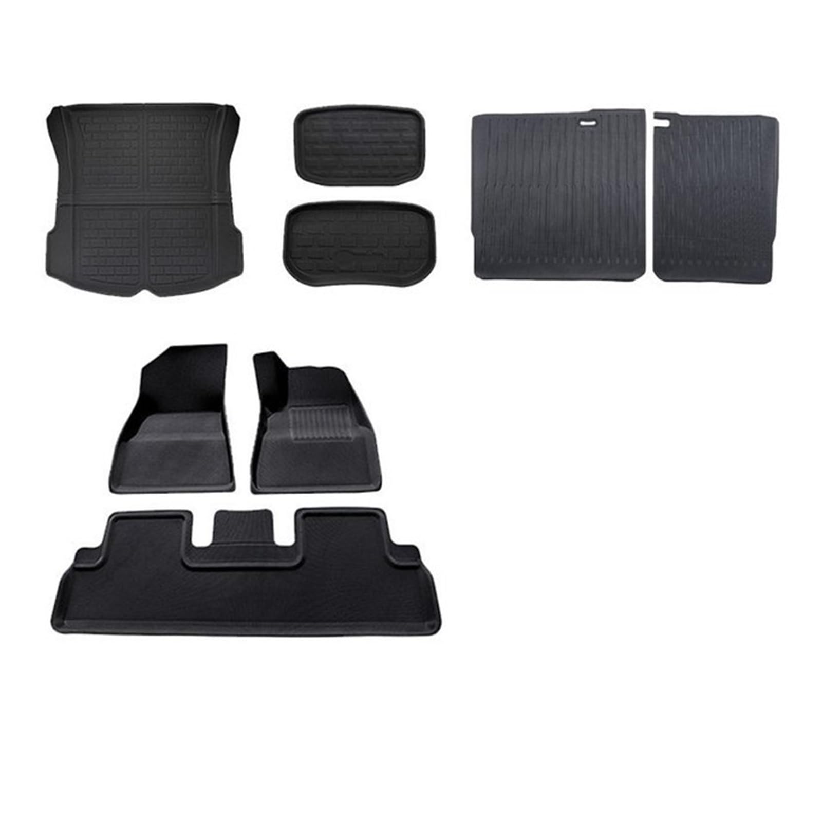 Fahrermatte Auto Fußmatten wasserdichte Auto Fußmatten Stamm Matte Für Tesla Für Modell 3 Y 2023 Links/Rechts Fahren Alle Wetter XPE Anti-Slip Pads Zubehör(3-Kit B -Left) von FIYFIOW