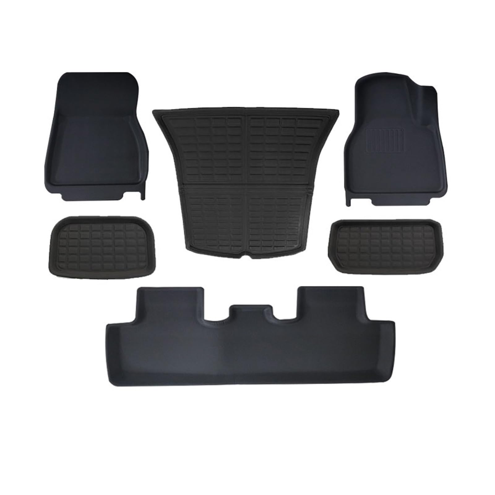 Fahrermatte Auto Fußmatten wasserdichte Auto Fußmatten Stamm Matte Für Tesla Für Modell 3 Y 2023 Links/Rechts Fahren Alle Wetter XPE Anti-Slip Pads Zubehör(Y-Kit A-Right) von FIYFIOW