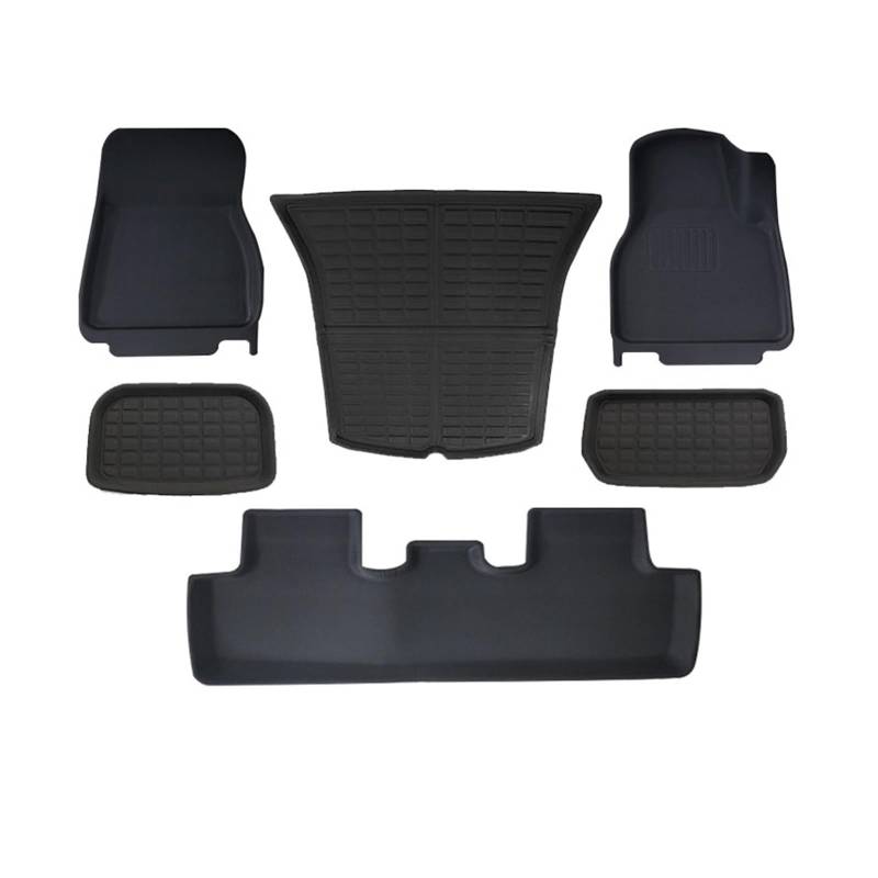 Fahrermatte Auto Fußmatten wasserdichte Auto Fußmatten Stamm Matte Für Tesla Für Modell 3 Y 2023 Links/Rechts Fahren Alle Wetter XPE Anti-Slip Pads Zubehör(Y-Kit A-Right) von FIYFIOW