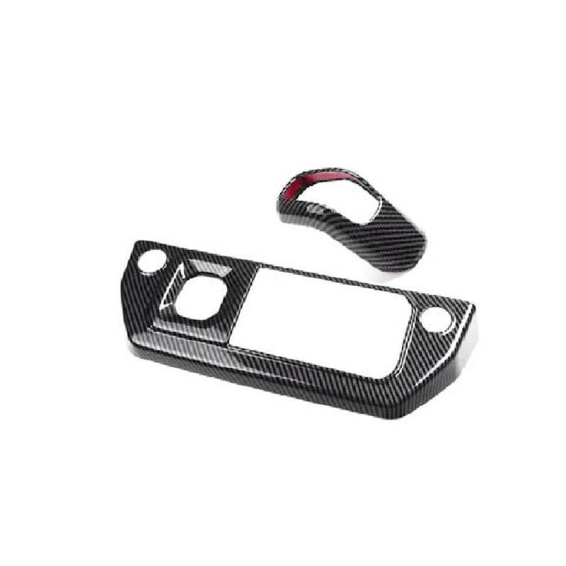 FIYVNSOP Schalthebel 2 Stück Für Defender 90/110 2020–2025 Aufkleber Für Die Mittelkonsolen-Schalthebelabdeckung Autozubehör(Carbon Fiber) von FIYVNSOP