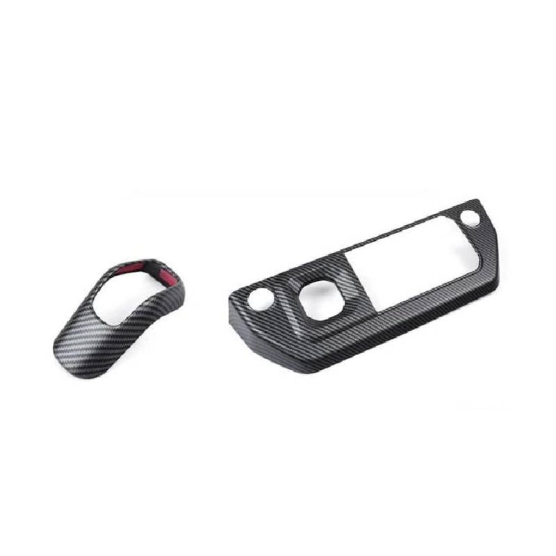 FIYVNSOP Schalthebel 2 Stück Für Defender 90/110 2020–2025 Aufkleber Für Die Mittelkonsolen-Schalthebelabdeckung Autozubehör(Matte Carbon Fiber) von FIYVNSOP