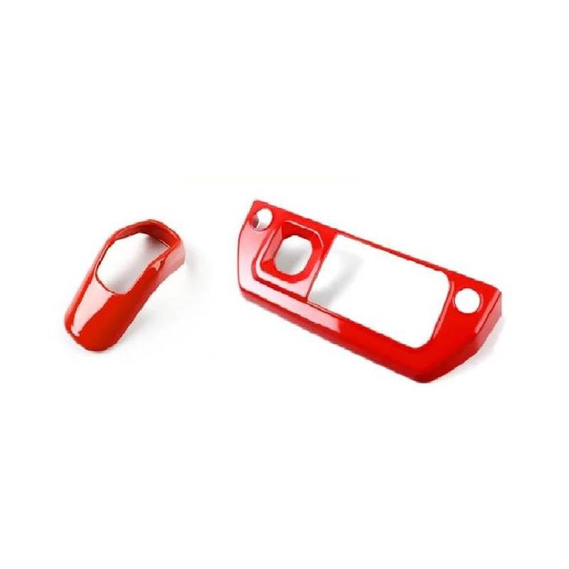 FIYVNSOP Schalthebel 2 Stück Für Defender 90/110 2020–2025 Aufkleber Für Die Mittelkonsolen-Schalthebelabdeckung Autozubehör(Rood) von FIYVNSOP
