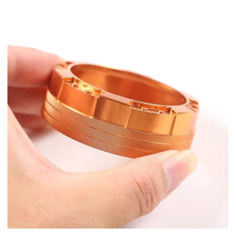 FIYVNSOP Schalthebel Aluminium-Mittelkonsole Auto-Gangschaltschalter-Taste Ringverkleidung Für Maverick 2022 2023 Autozubehör(Gold,1PCS) von FIYVNSOP