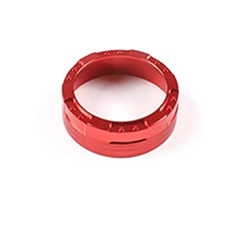 FIYVNSOP Schalthebel Aluminium-Mittelkonsole Auto-Gangschaltschalter-Taste Ringverkleidung Für Maverick 2022 2023 Autozubehör(Rood,1PCS) von FIYVNSOP