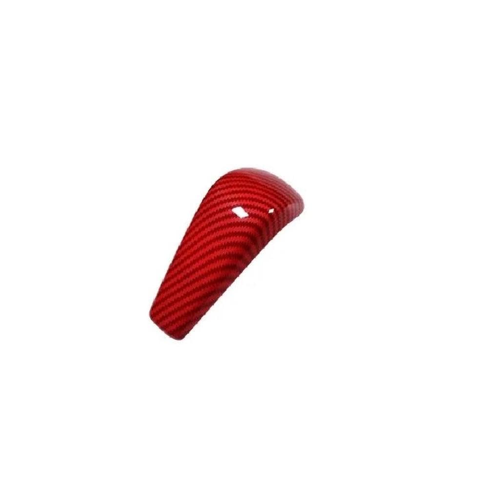 FIYVNSOP Schalthebel Für BMW E90 E91 E60 E61 E92 E93 E63 E64 E81 E87 F01 E65 E83 Carbon Fiber ABS Schaltknauf Abdeckung Trim Auto Zubehör(Carbon Red,Type A) von FIYVNSOP