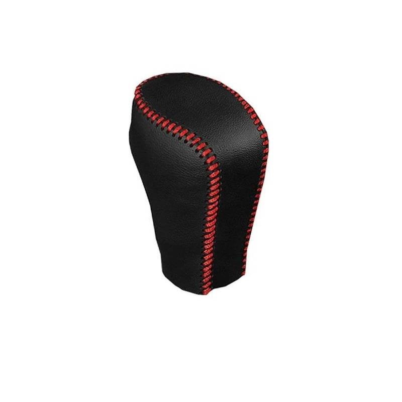 FIYVNSOP Schalthebel Für Polo 6R 6C Für Tiguan MK2 Für Golf MK6 MK7 Für Passat B7 B8 Zubehör Für Die Schaltknaufabdeckung Aus Leder(Rood) von FIYVNSOP