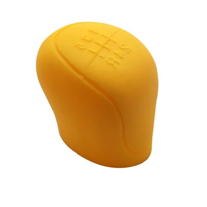 FIYVNSOP Schalthebel Universal 5/6 Geschwindigkeit rutschfeste Silikon Auto Innenraum Schaltknauf Abdeckung Griff Abdeckungen Gangschaltung Innen Zubehör(Yellow,6 Speed) von FIYVNSOP