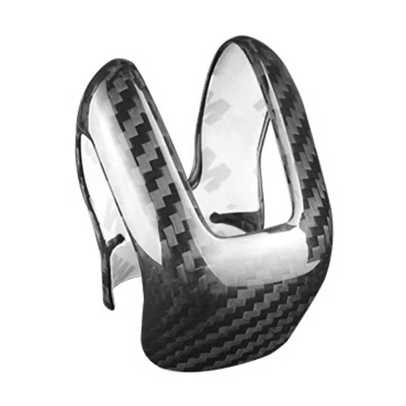 Schalthebel Auto Carbon Fiber Schaltknauf Abdeckung Trim Aufkleber Auto Zubehör Für Volvo XC60 XC90 V60 S60 V90 S90(Black) von FIYVNSOP