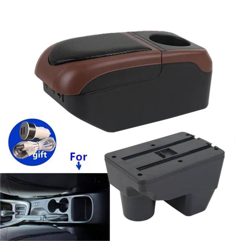 Armlehne Armlehne Für Toyota Für Yaris Für Elegant Für GR Yaris 2001-2024 Autoarmlehnenbox Aufbewahrungsbox Autozubehör Mittelarmlehne Ablagefach(Black-coffee) von FJGIGN