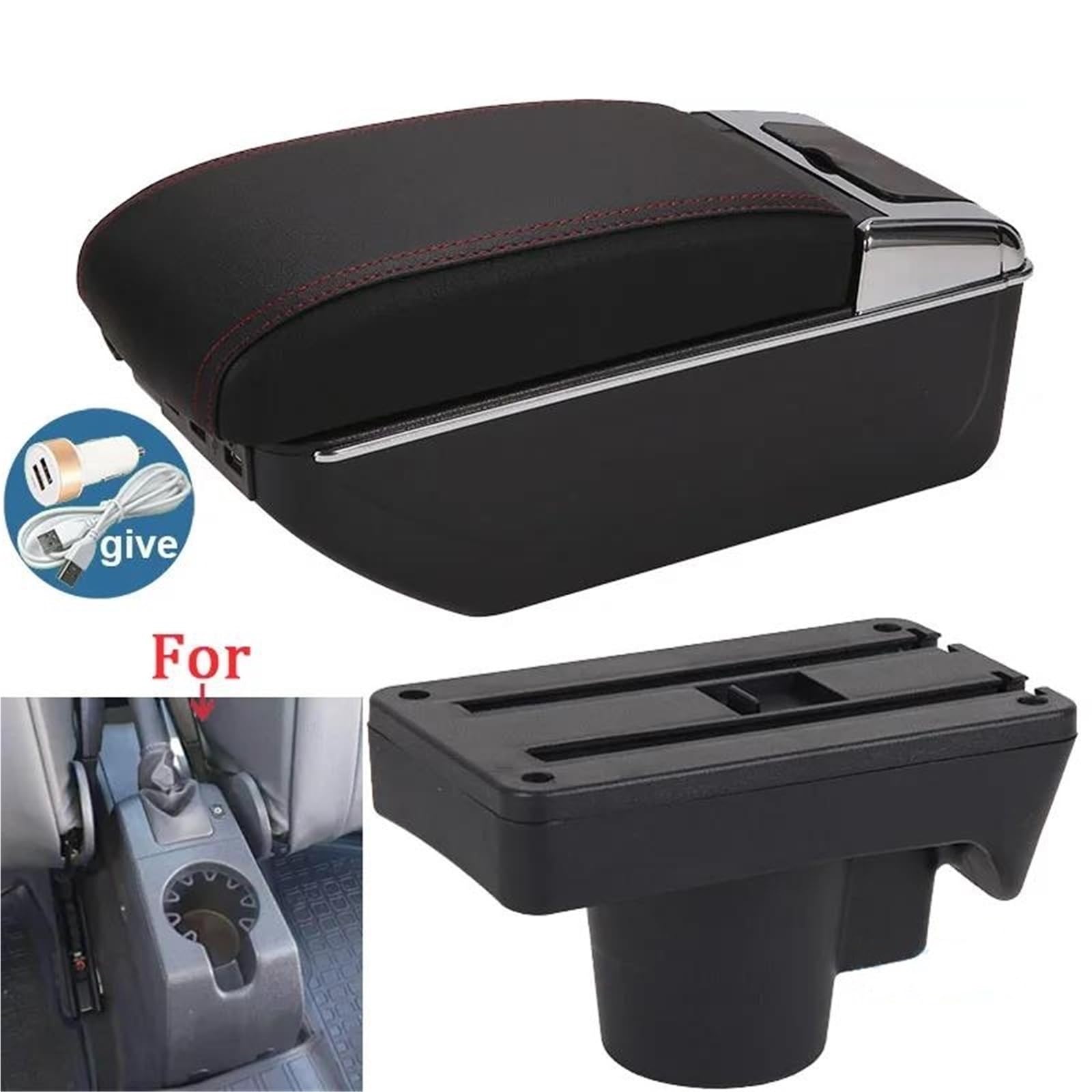 Armlehne Armlehnenbox Für Astra H 2008-2011 Autoarmlehne Innendetails Umrüstung Autozubehör Aufbewahrungsbox USB Mittelarmlehne Ablagefach(Style A1) von FJGIGN