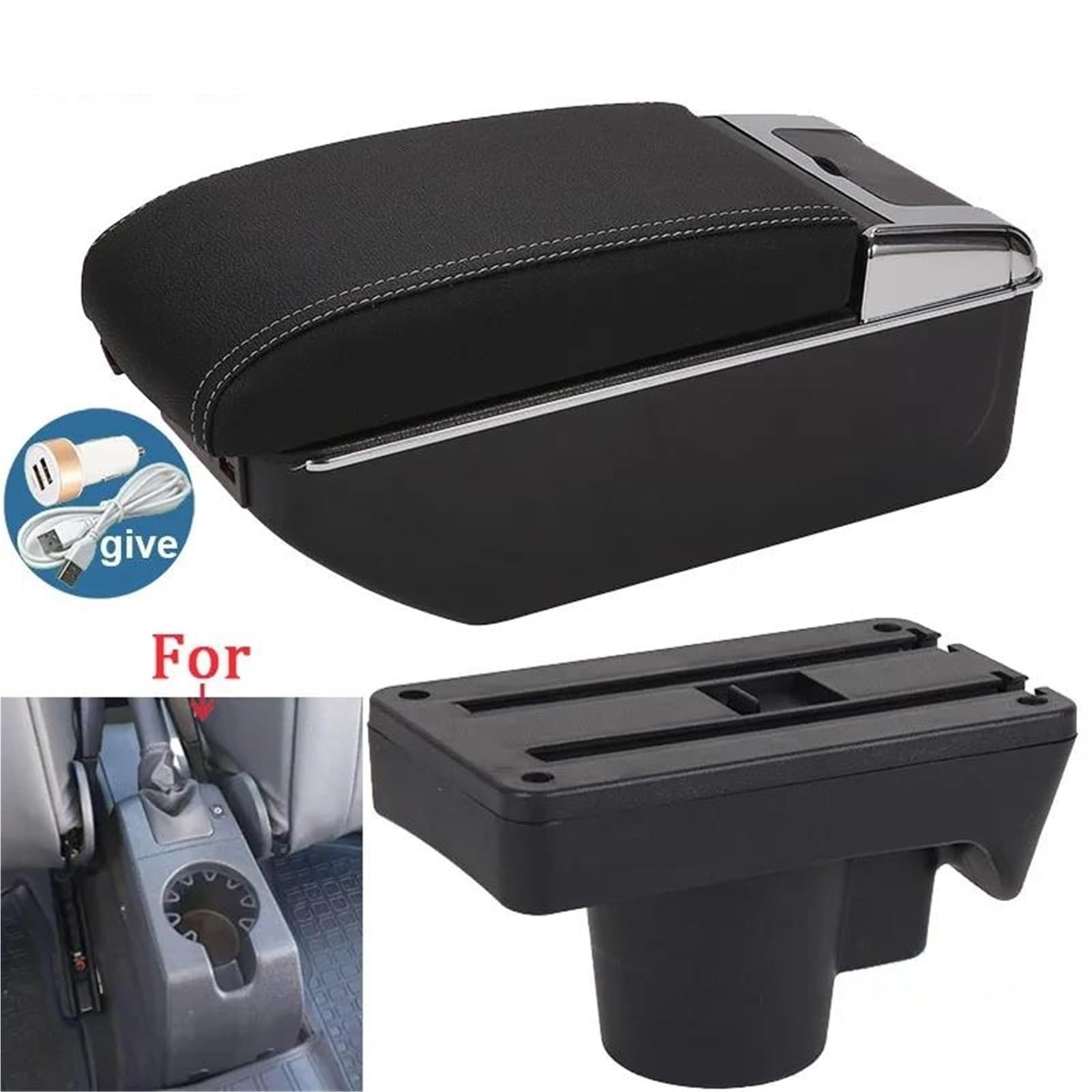 Armlehne Armlehnenbox Für Astra H 2008-2011 Autoarmlehne Innendetails Umrüstung Autozubehör Aufbewahrungsbox USB Mittelarmlehne Ablagefach(Style A3) von FJGIGN