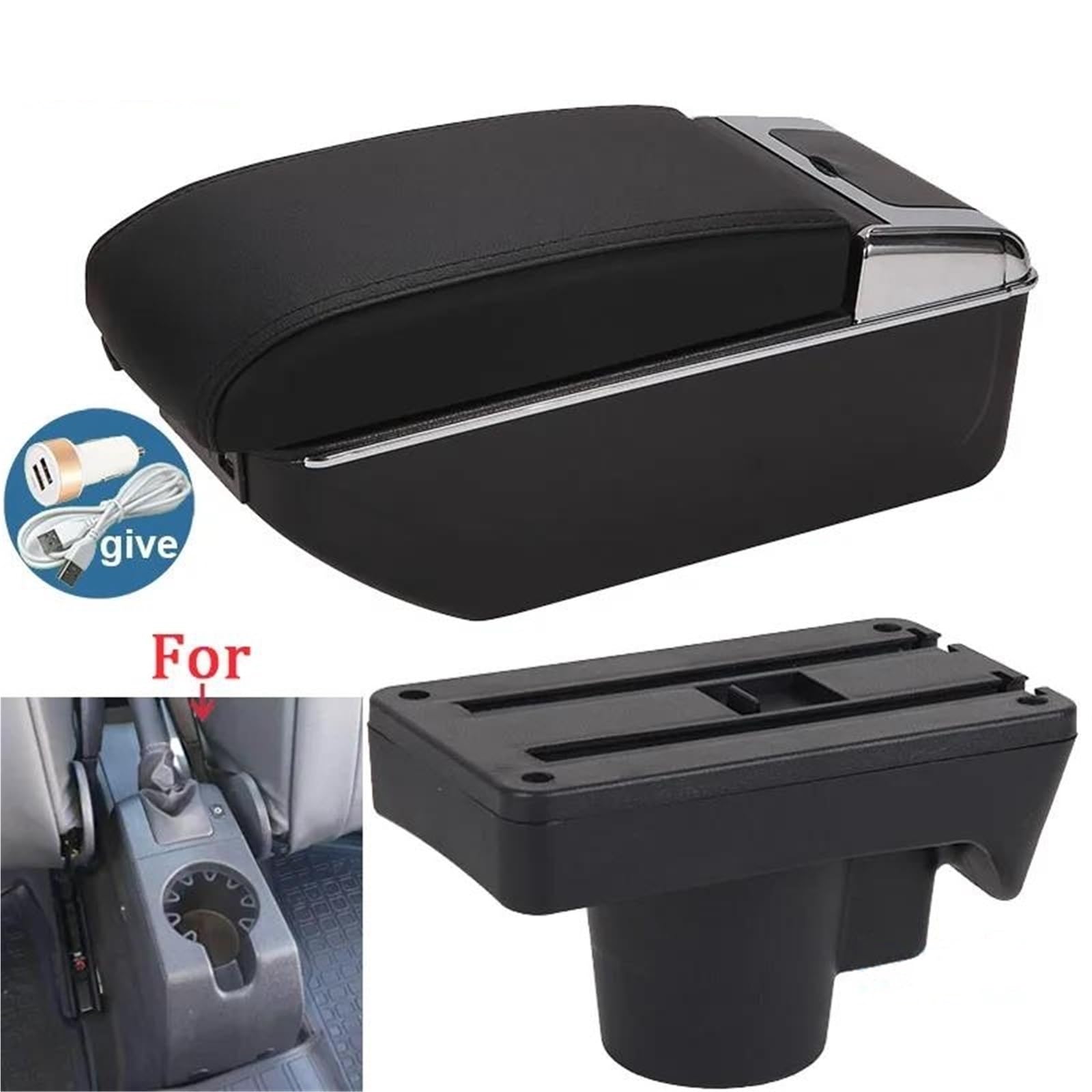 Armlehne Armlehnenbox Für Astra H 2008-2011 Autoarmlehne Innendetails Umrüstung Autozubehör Aufbewahrungsbox USB Mittelarmlehne Ablagefach(Style B2) von FJGIGN