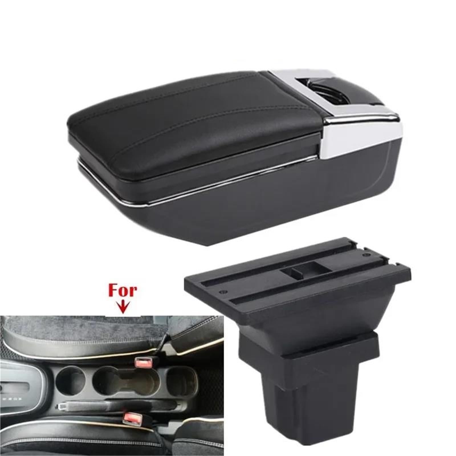 Armlehne Armlehnenbox Für Chevy Für Tracker Für Holden Für Trax 2013-2020 Autoarmlehne Autoarm-Aufbewahrungsbox Nachrüstung Mittelarmlehne Ablagefach(Style A1) von FJGIGN
