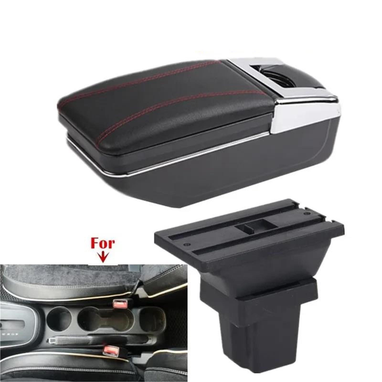 Armlehne Armlehnenbox Für Chevy Für Tracker Für Holden Für Trax 2013-2020 Autoarmlehne Autoarm-Aufbewahrungsbox Nachrüstung Mittelarmlehne Ablagefach(Style A2) von FJGIGN