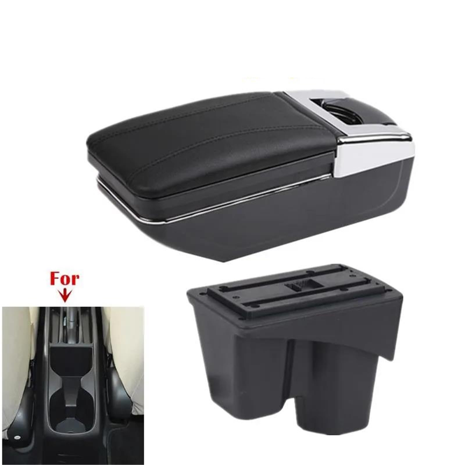 Armlehne Armlehnenbox Für City Armlehnenbox Aufbewahrungsbox Innenraum Spezielles Nachrüst-Autozubehör Mittelarmlehne Ablagefach(Style A1) von FJGIGN