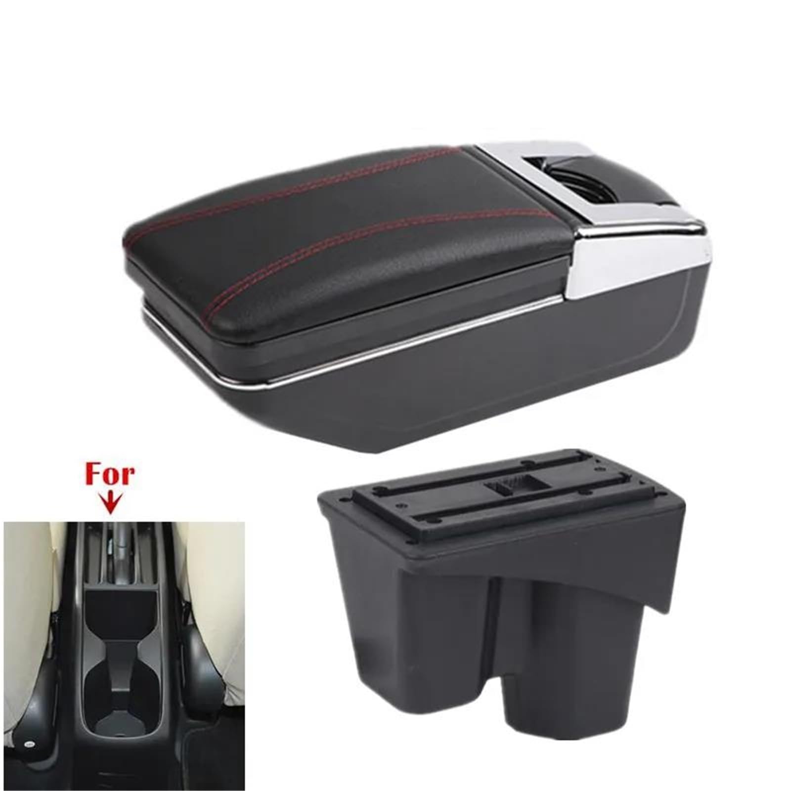 Armlehne Armlehnenbox Für City Armlehnenbox Aufbewahrungsbox Innenraum Spezielles Nachrüst-Autozubehör Mittelarmlehne Ablagefach(Style A2) von FJGIGN