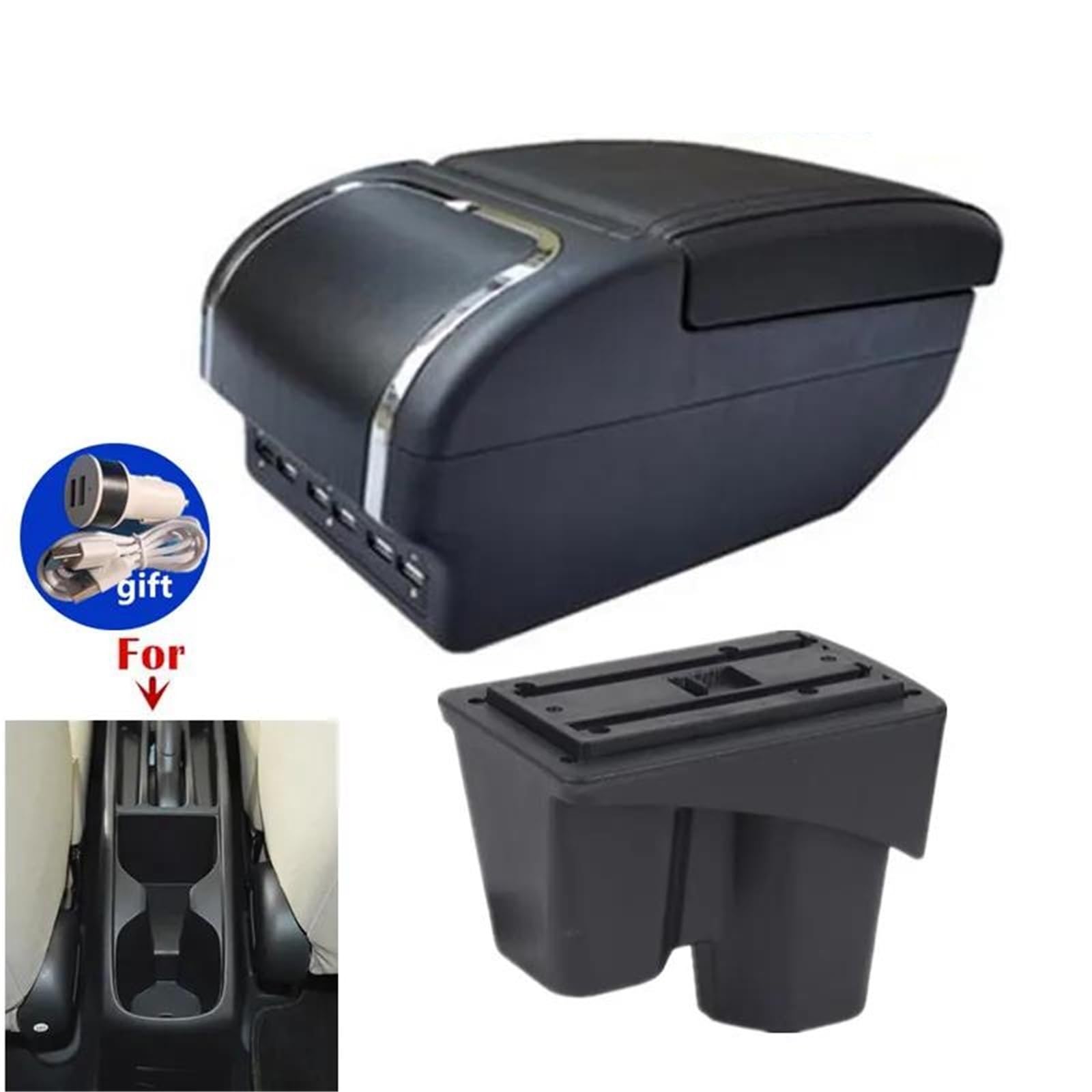 Armlehne Armlehnenbox Für City Armlehnenbox Aufbewahrungsbox Innenraum Spezielles Nachrüst-Autozubehör Mittelarmlehne Ablagefach(Style E1) von FJGIGN