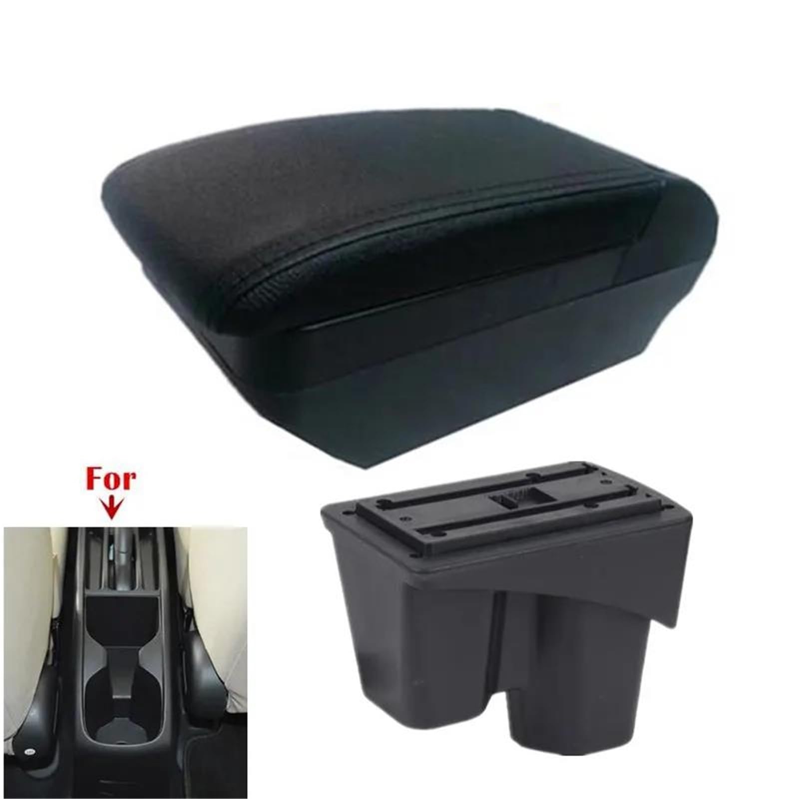 Armlehne Armlehnenbox Für City Armlehnenbox Aufbewahrungsbox Innenraum Spezielles Nachrüst-Autozubehör Mittelarmlehne Ablagefach(Style F1) von FJGIGN