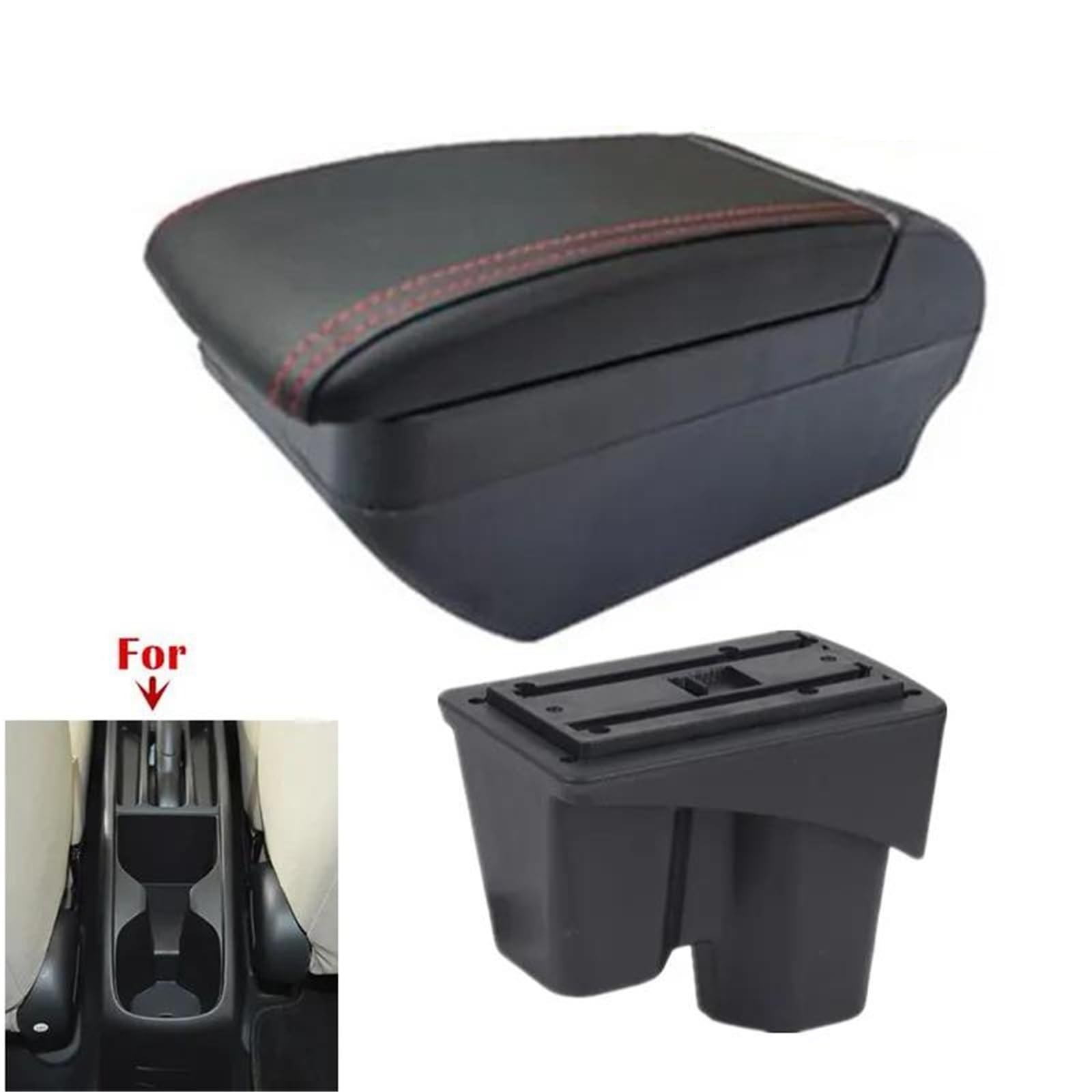 Armlehne Armlehnenbox Für City Armlehnenbox Aufbewahrungsbox Innenraum Spezielles Nachrüst-Autozubehör Mittelarmlehne Ablagefach(Style F2) von FJGIGN