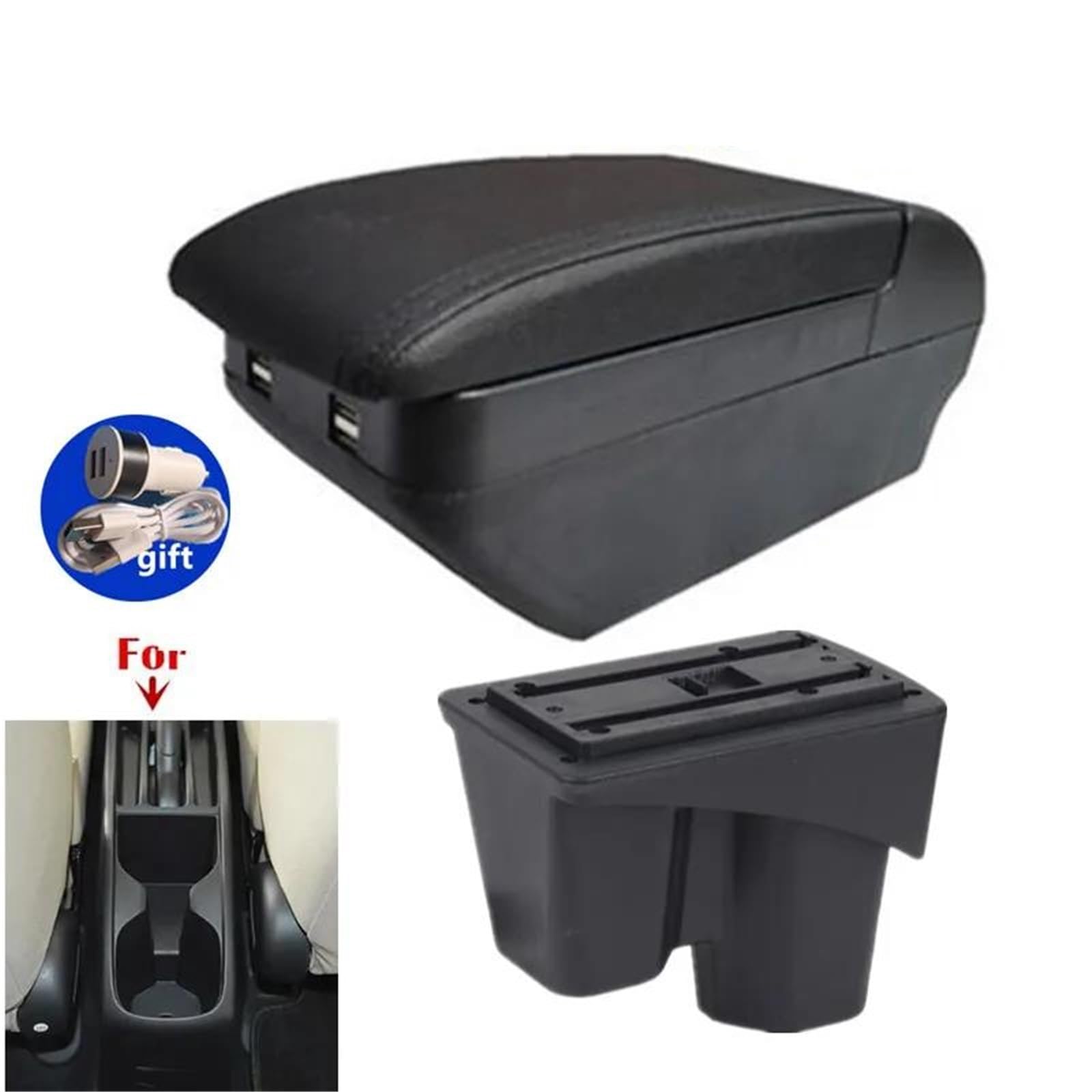 Armlehne Armlehnenbox Für City Armlehnenbox Aufbewahrungsbox Innenraum Spezielles Nachrüst-Autozubehör Mittelarmlehne Ablagefach(Style H1) von FJGIGN
