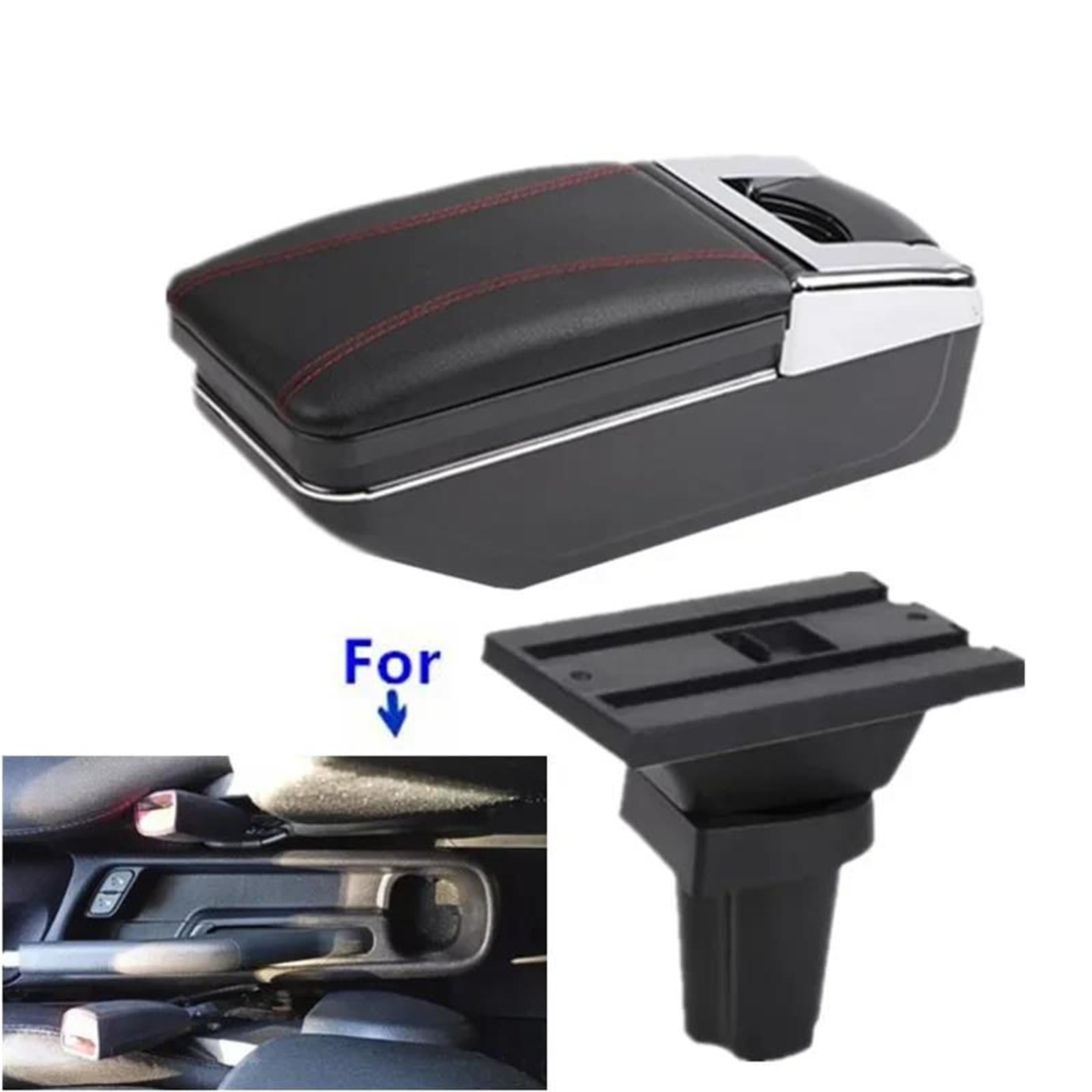 Armlehne Armlehnenbox Für Kia Für Picanto Für Morning Car Armlehne Innenteile Nachrüstteile Center Storage Box Mittelarmlehne Ablagefach(Style A2) von FJGIGN