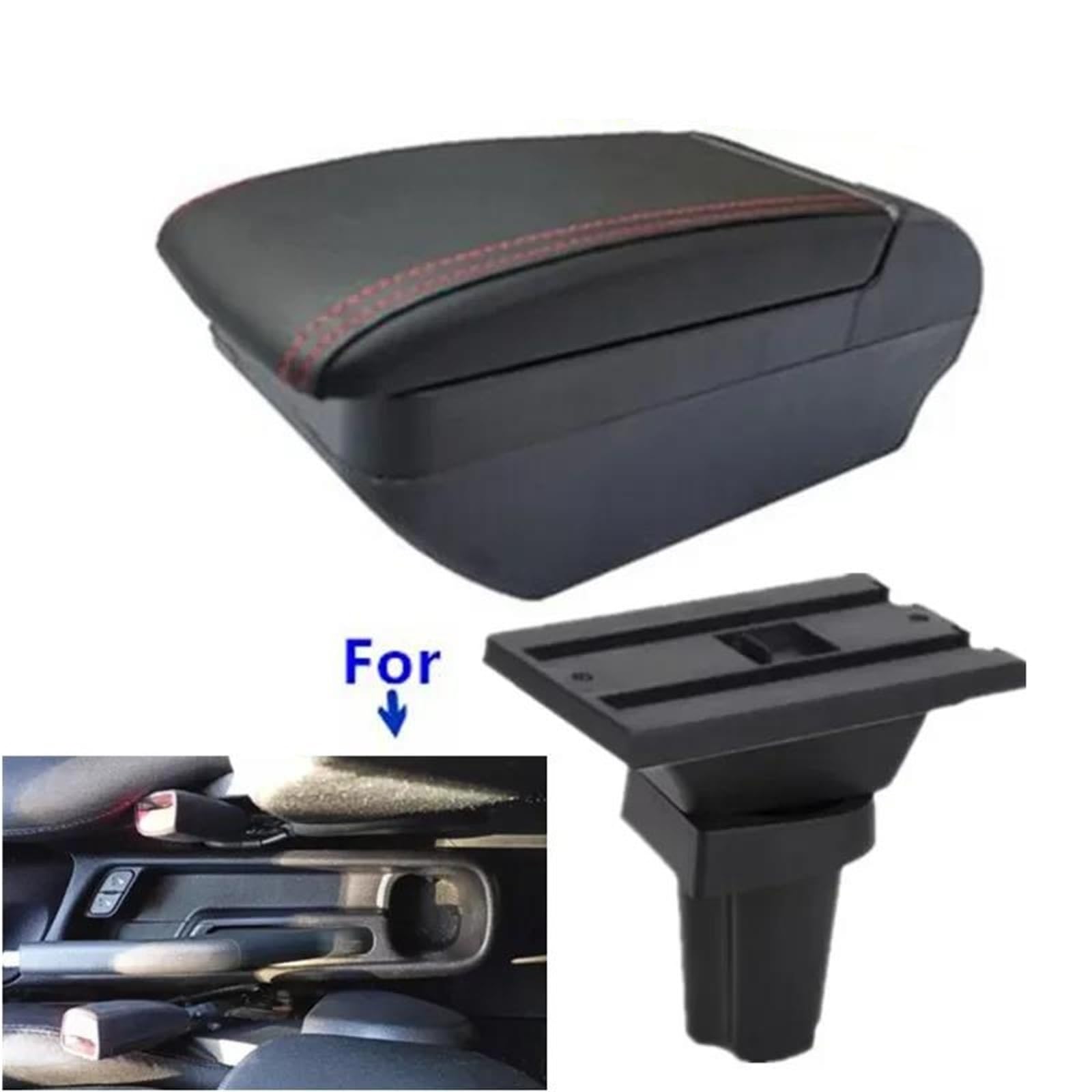 Armlehne Armlehnenbox Für Kia Für Picanto Für Morning Car Armlehne Innenteile Nachrüstteile Center Storage Box Mittelarmlehne Ablagefach(Style F2) von FJGIGN