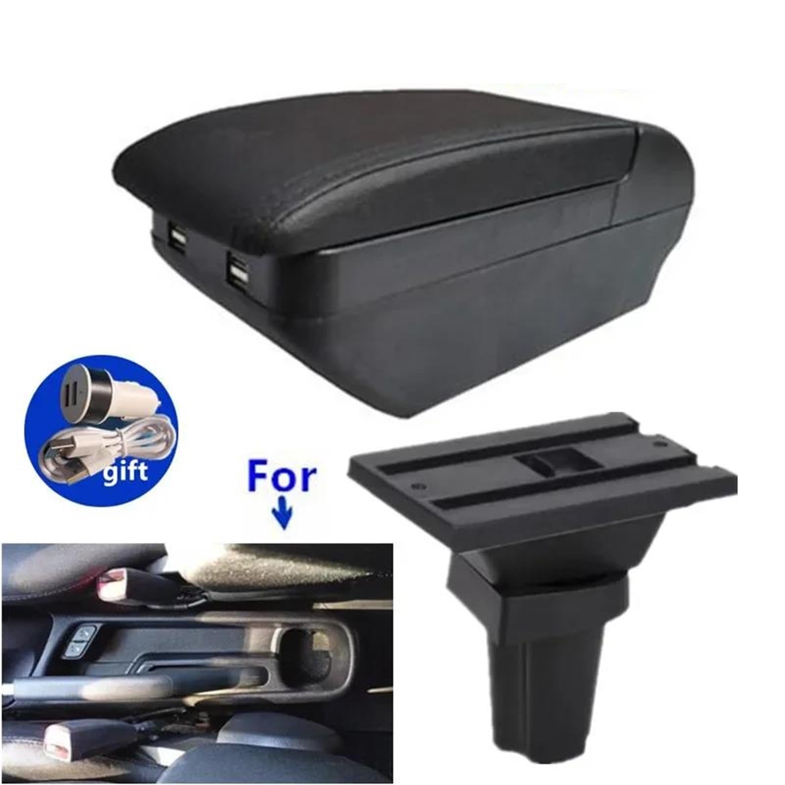 Armlehne Armlehnenbox Für Kia Für Picanto Für Morning Car Armlehne Innenteile Nachrüstteile Center Storage Box Mittelarmlehne Ablagefach(Style H1) von FJGIGN