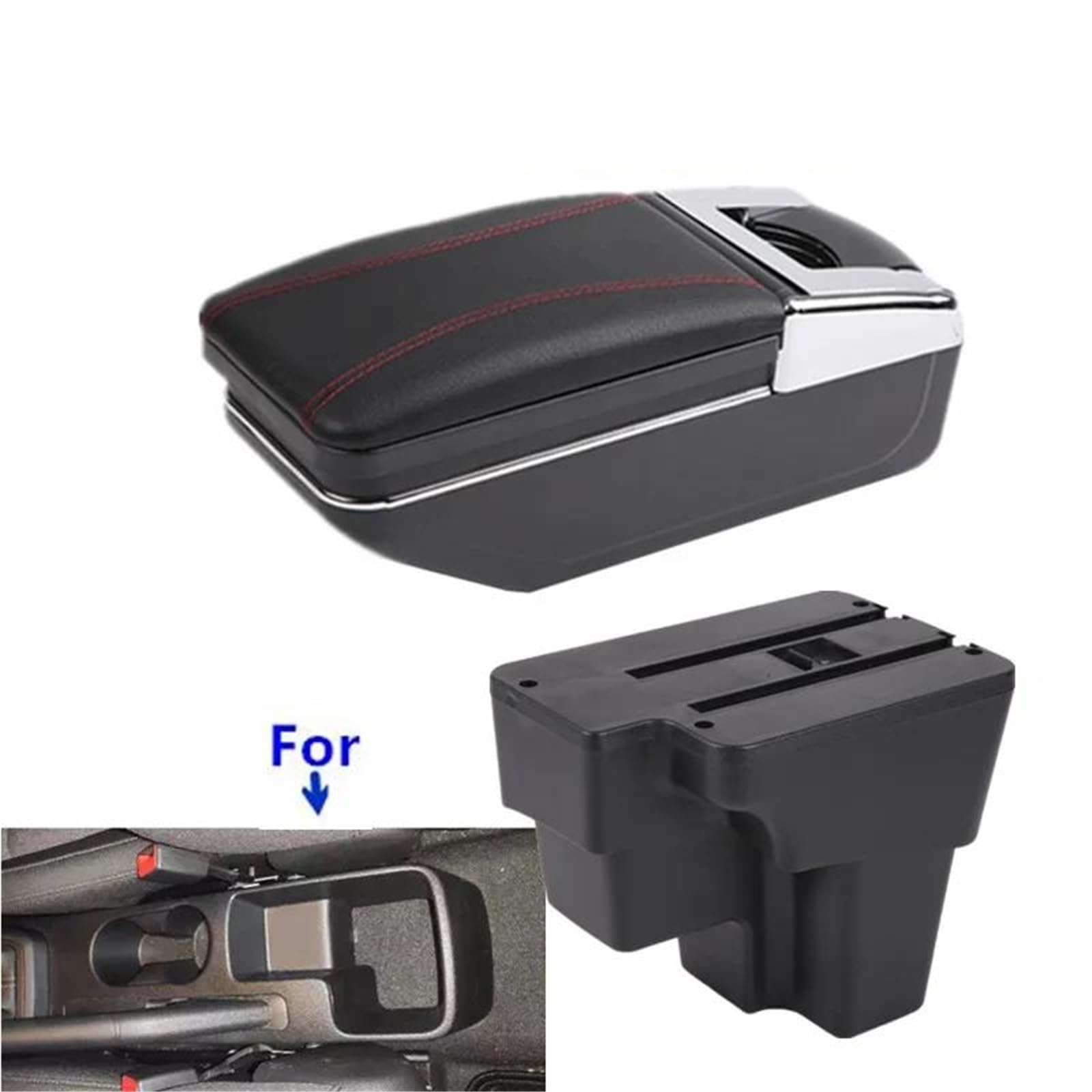 Armlehne Armlehnenbox Für Kia Für Stonic Für Rio Lx Für Cerato 2015-2024 Armlehnenbox Autoaufbewahrung Autozubehör Mittelarmlehne Ablagefach(Style A2) von FJGIGN