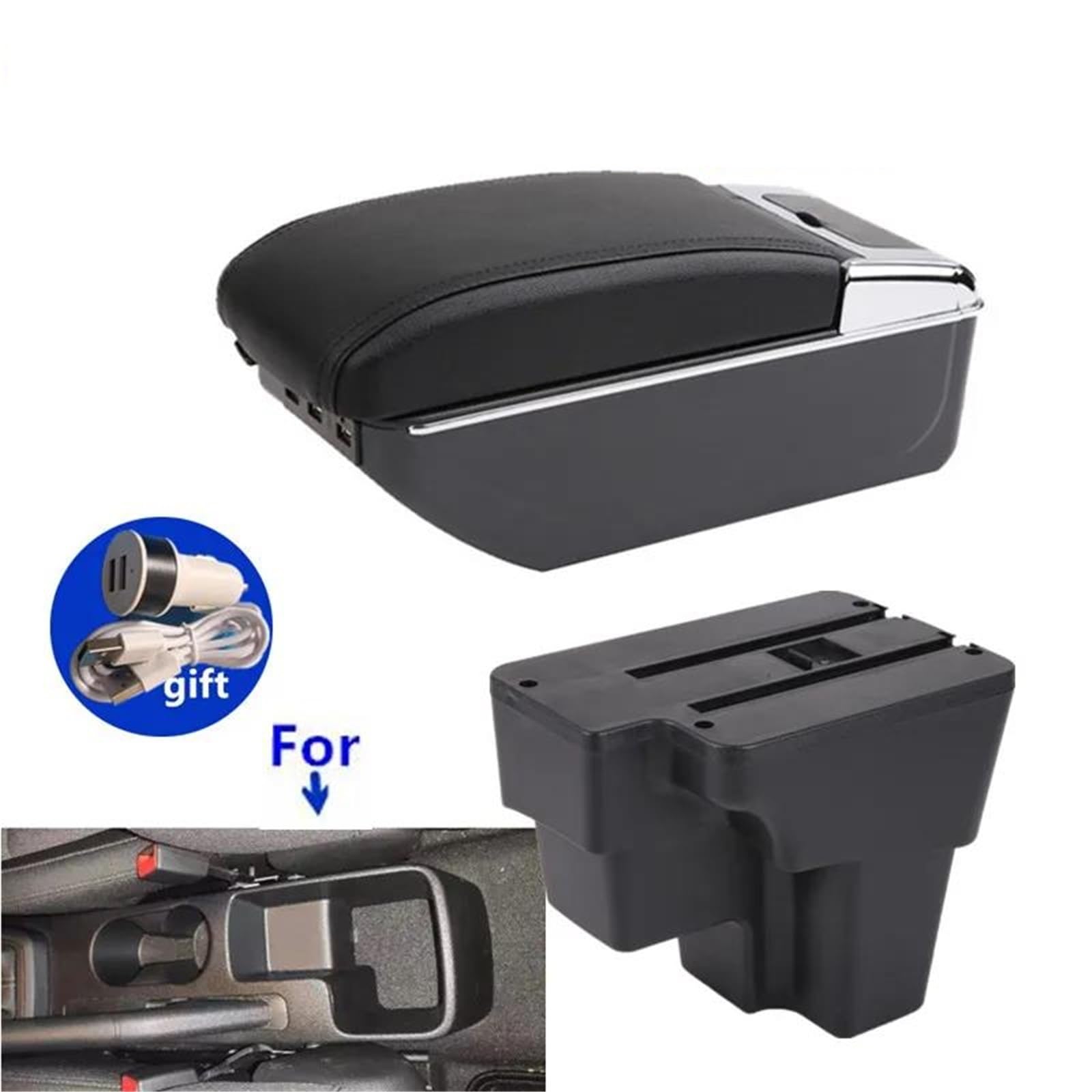 Armlehne Armlehnenbox Für Kia Für Stonic Für Rio Lx Für Cerato 2015-2024 Armlehnenbox Autoaufbewahrung Autozubehör Mittelarmlehne Ablagefach(Style D1) von FJGIGN