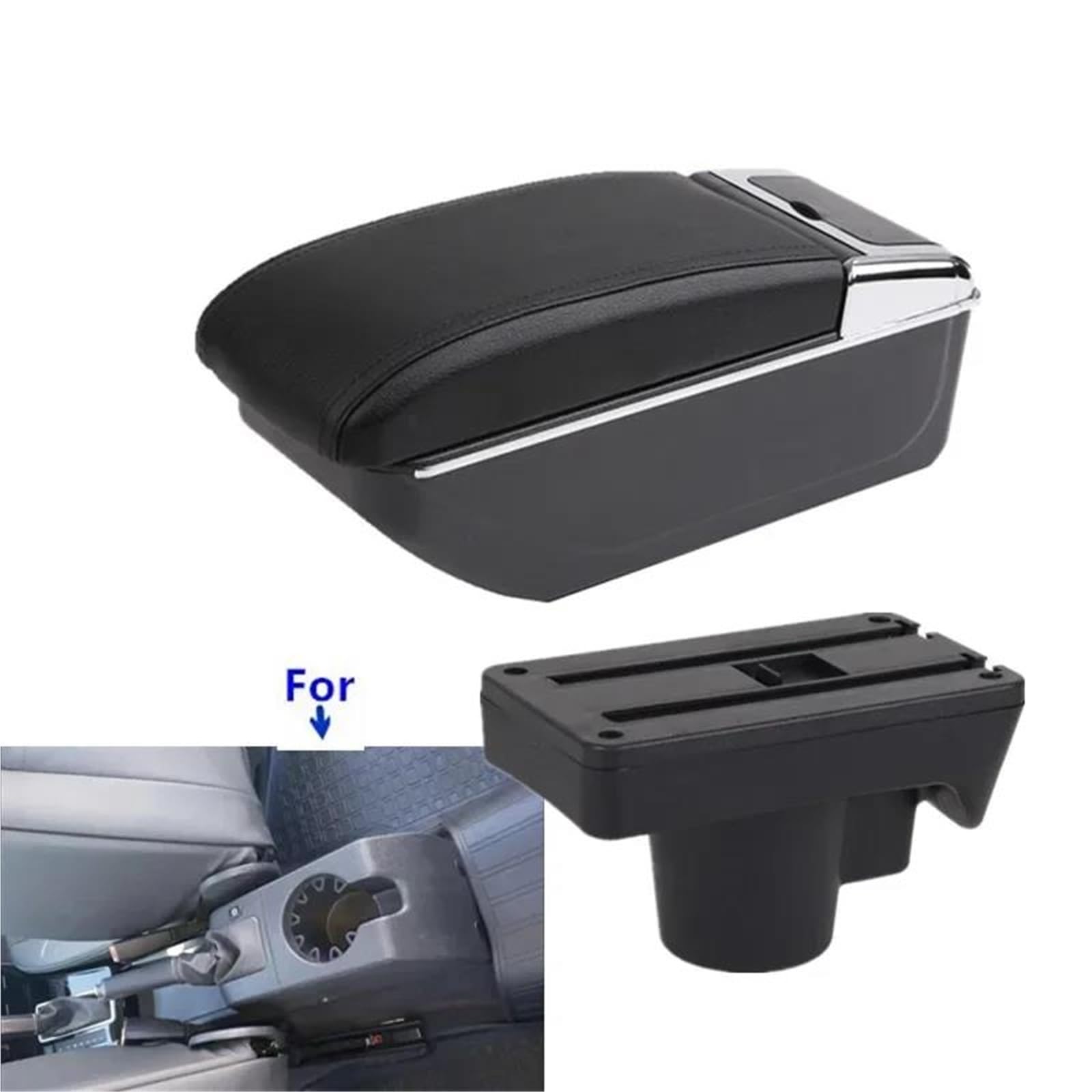 Armlehne Armlehnenbox Für Opel Für Astra H 2008-2011 Autoarmlehne Innenausstattung Nachrüstung Autozubehör Aufbewahrungsbox Mittelarmlehne Ablagefach(Style B1) von FJGIGN