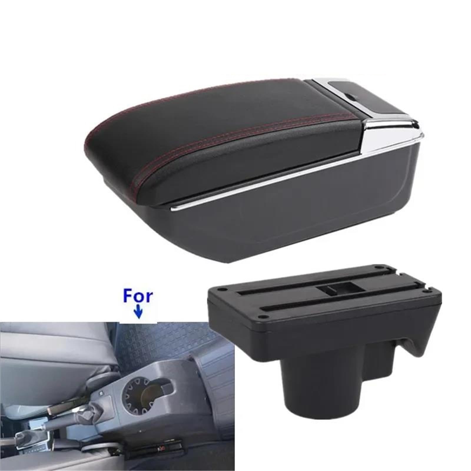 Armlehne Armlehnenbox Für Opel Für Astra H 2008-2011 Autoarmlehne Innenausstattung Nachrüstung Autozubehör Aufbewahrungsbox Mittelarmlehne Ablagefach(Style B2) von FJGIGN