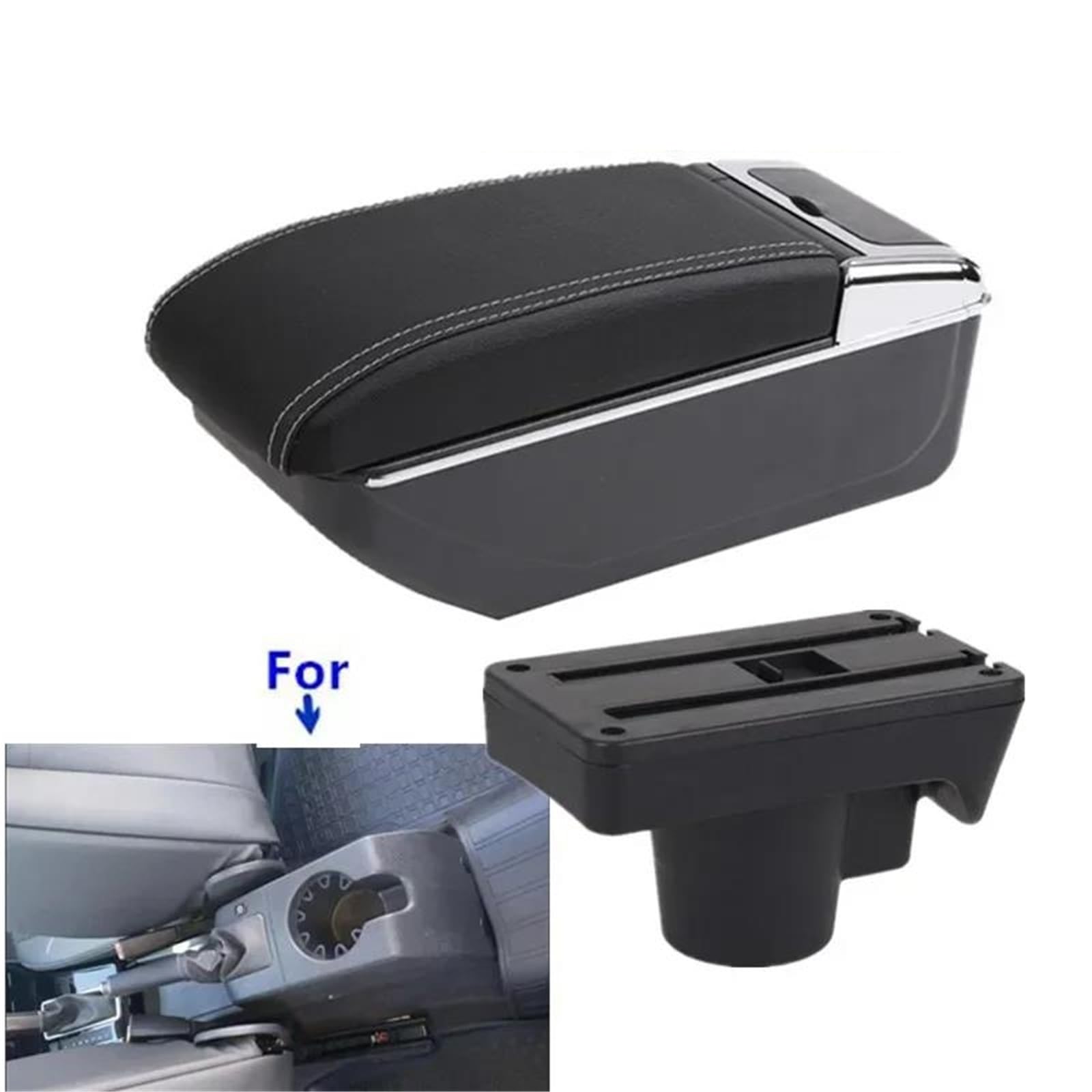 Armlehne Armlehnenbox Für Opel Für Astra H 2008-2011 Autoarmlehne Innenausstattung Nachrüstung Autozubehör Aufbewahrungsbox Mittelarmlehne Ablagefach(Style B3) von FJGIGN