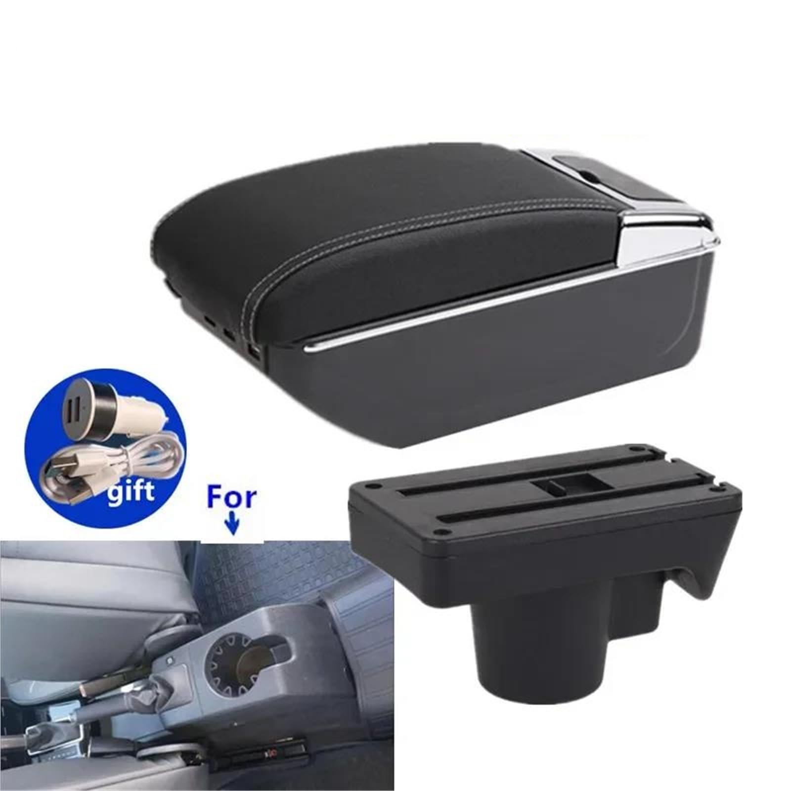 Armlehne Armlehnenbox Für Opel Für Astra H 2008-2011 Autoarmlehne Innenausstattung Nachrüstung Autozubehör Aufbewahrungsbox Mittelarmlehne Ablagefach(Style C3) von FJGIGN