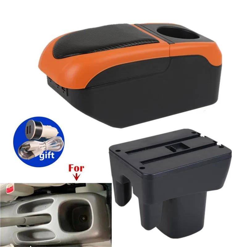 Armlehne Armlehnenbox Für Toyota Für Avanza 2009–2015 Armlehnenbox Aufbewahrungsbox Interne Nachrüstung USB-Ladefunktion Mittelarmlehne Ablagefach(Black-orange) von FJGIGN