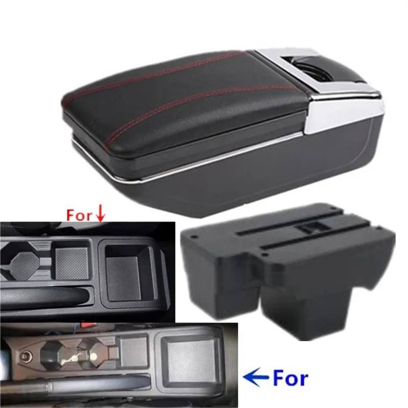Armlehne Armlehnenbox Für VW Für Polo 2019-2024 Autoarmlehne Aufbewahrungsbox Nachrüstteile Autozubehör Mittelarmlehne Ablagefach(Style A2) von FJGIGN