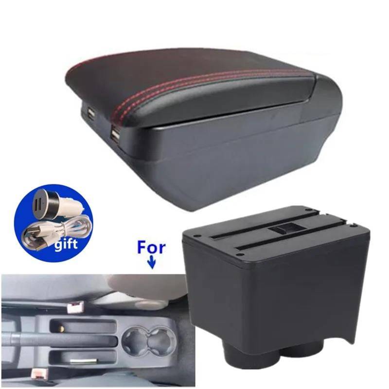 Armlehne Armlehnenbox Für VW Für Polo 9N 3 Mk4 2002-2009 Autoarmlehnenbox Innenraum Nachrüst-Aufbewahrungsbox Autozubehör Mittelarmlehne Ablagefach(Style H2) von FJGIGN