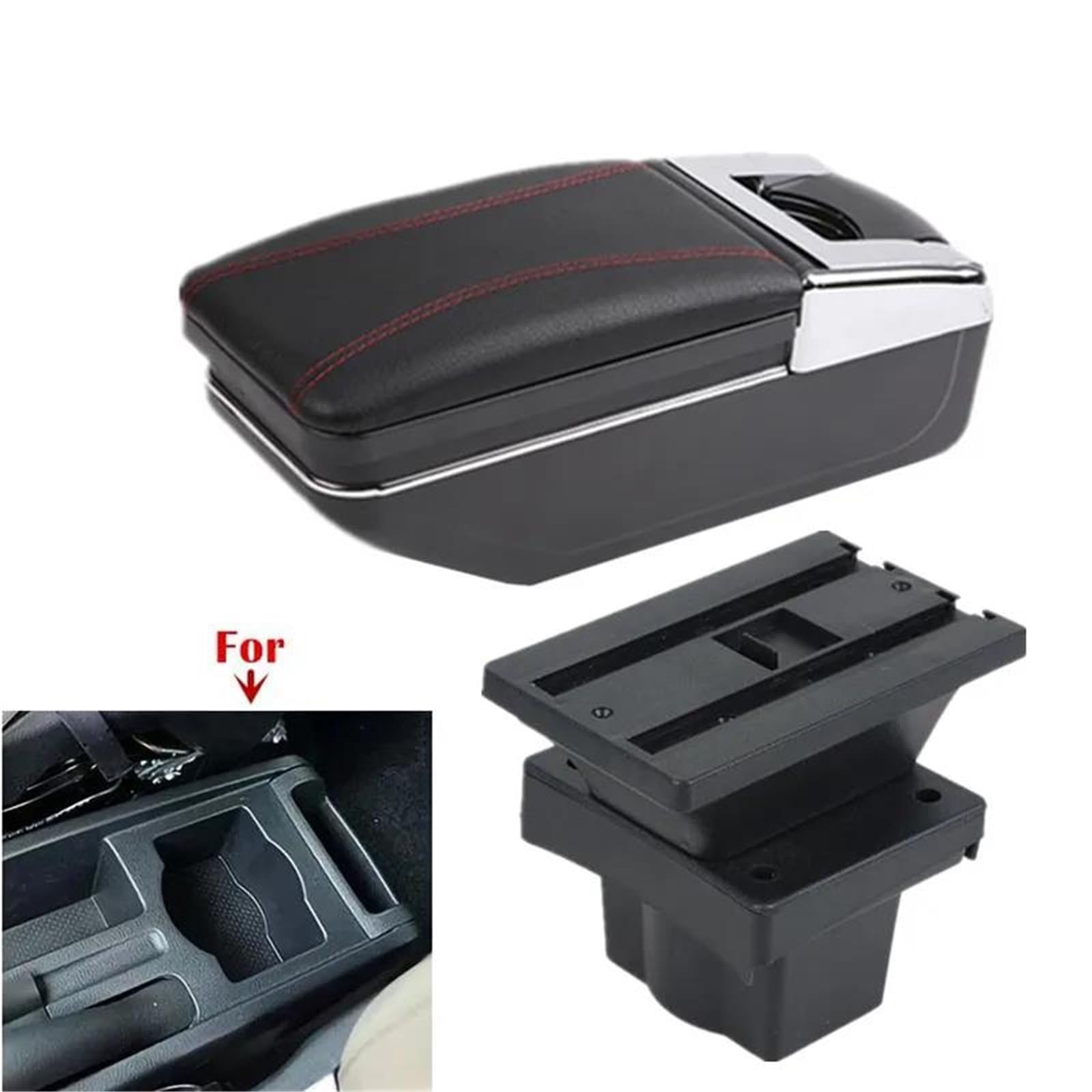 Armlehne Autoarmlehne Für Octavia Für Yeti Für Mk2 2005-2012 Armlehnenbox Aufbewahrungsbox Innenraum Nachrüstzubehör Mittelarmlehne Ablagefach(Style A2) von FJGIGN