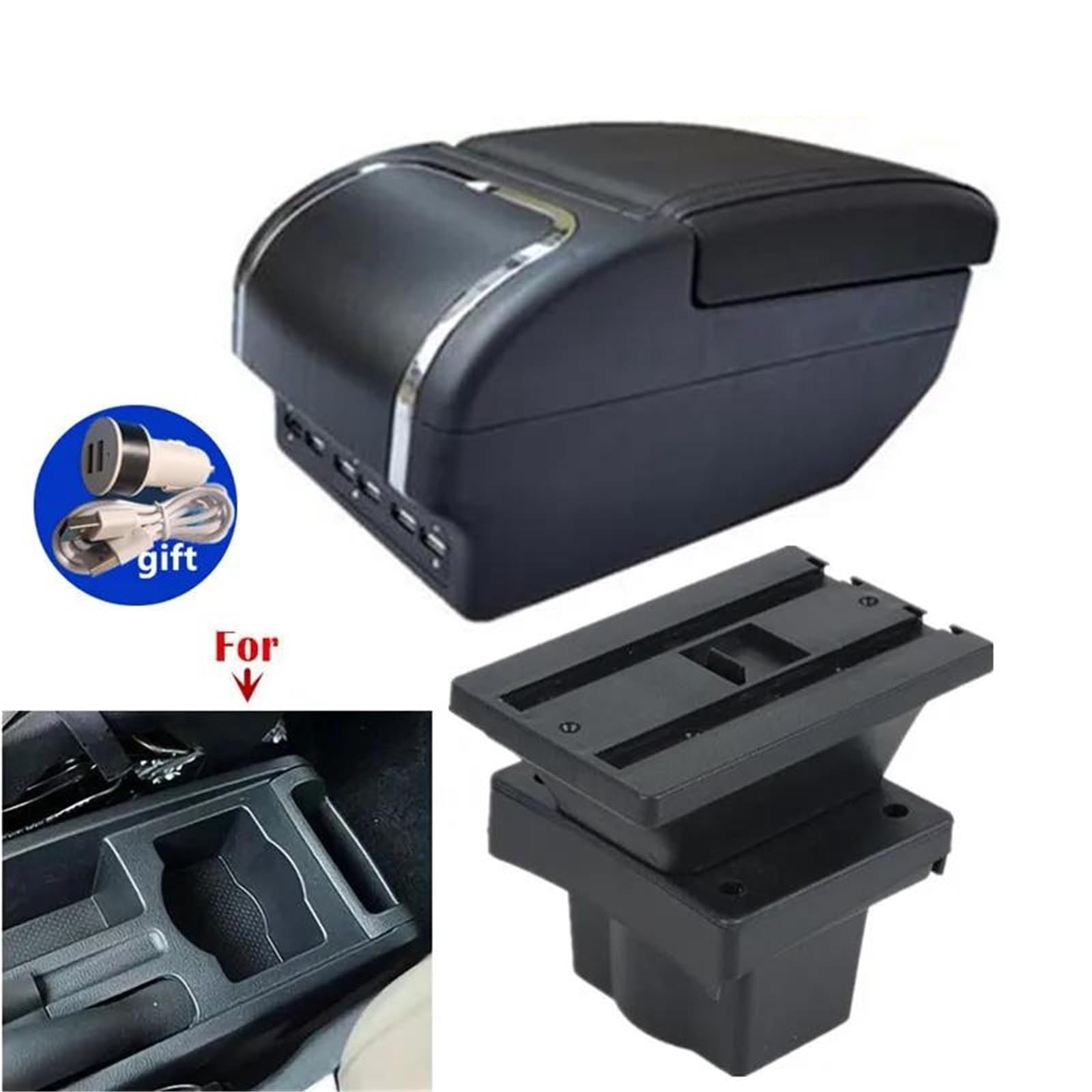 Armlehne Autoarmlehne Für Octavia Für Yeti Für Mk2 2005-2012 Armlehnenbox Aufbewahrungsbox Innenraum Nachrüstzubehör Mittelarmlehne Ablagefach(Style E1) von FJGIGN