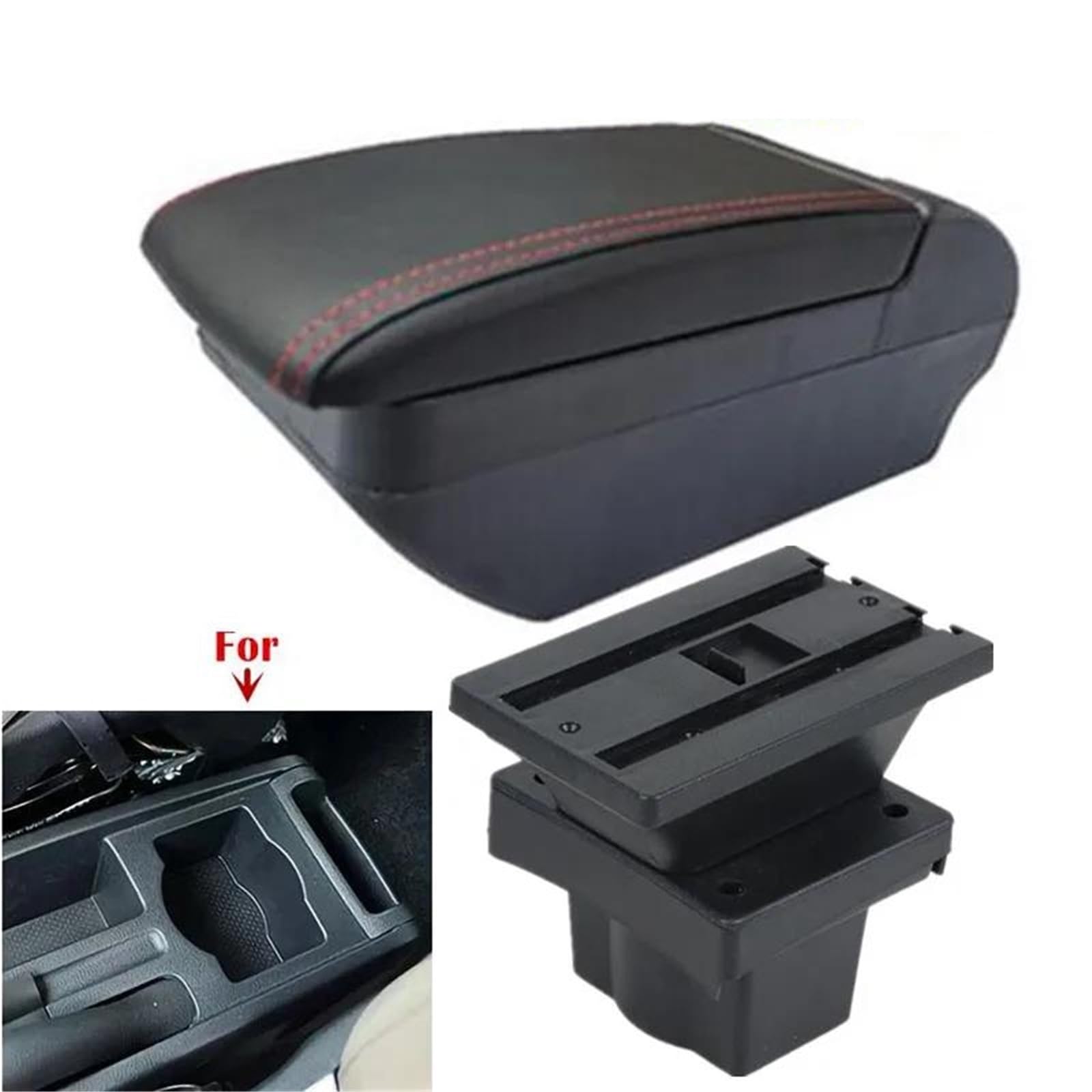 Armlehne Autoarmlehne Für Octavia Für Yeti Für Mk2 2005-2012 Armlehnenbox Aufbewahrungsbox Innenraum Nachrüstzubehör Mittelarmlehne Ablagefach(Style F2) von FJGIGN