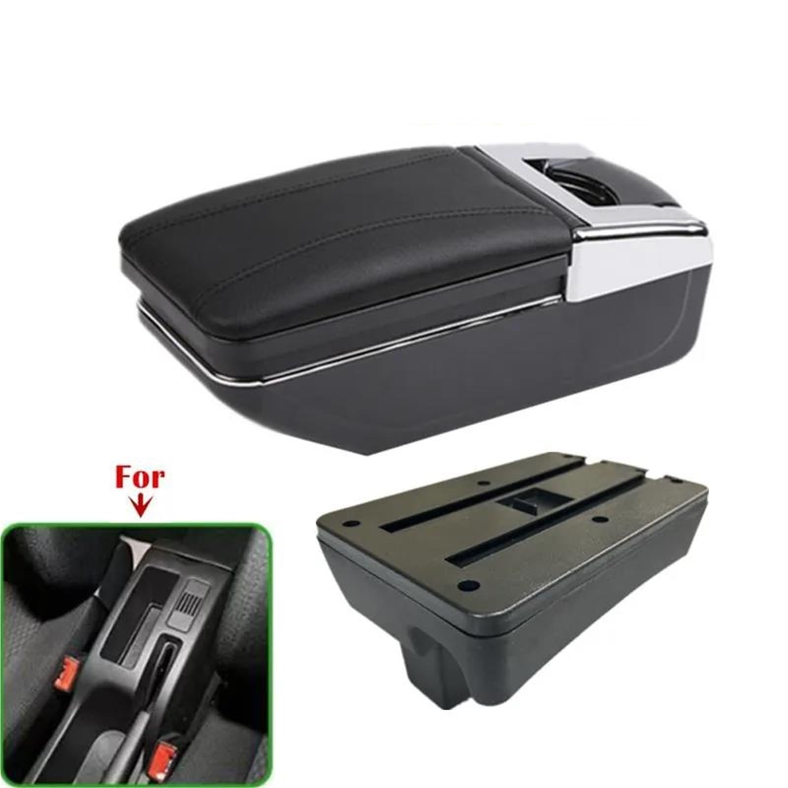 Armlehne Autoarmlehne Für Peugeot Für 307 CC Armlehnenbox Cabrio Aufbewahrungsbox Innenraum Nachrüstung Autozubehör Mittelarmlehne Ablagefach(Style A1) von FJGIGN