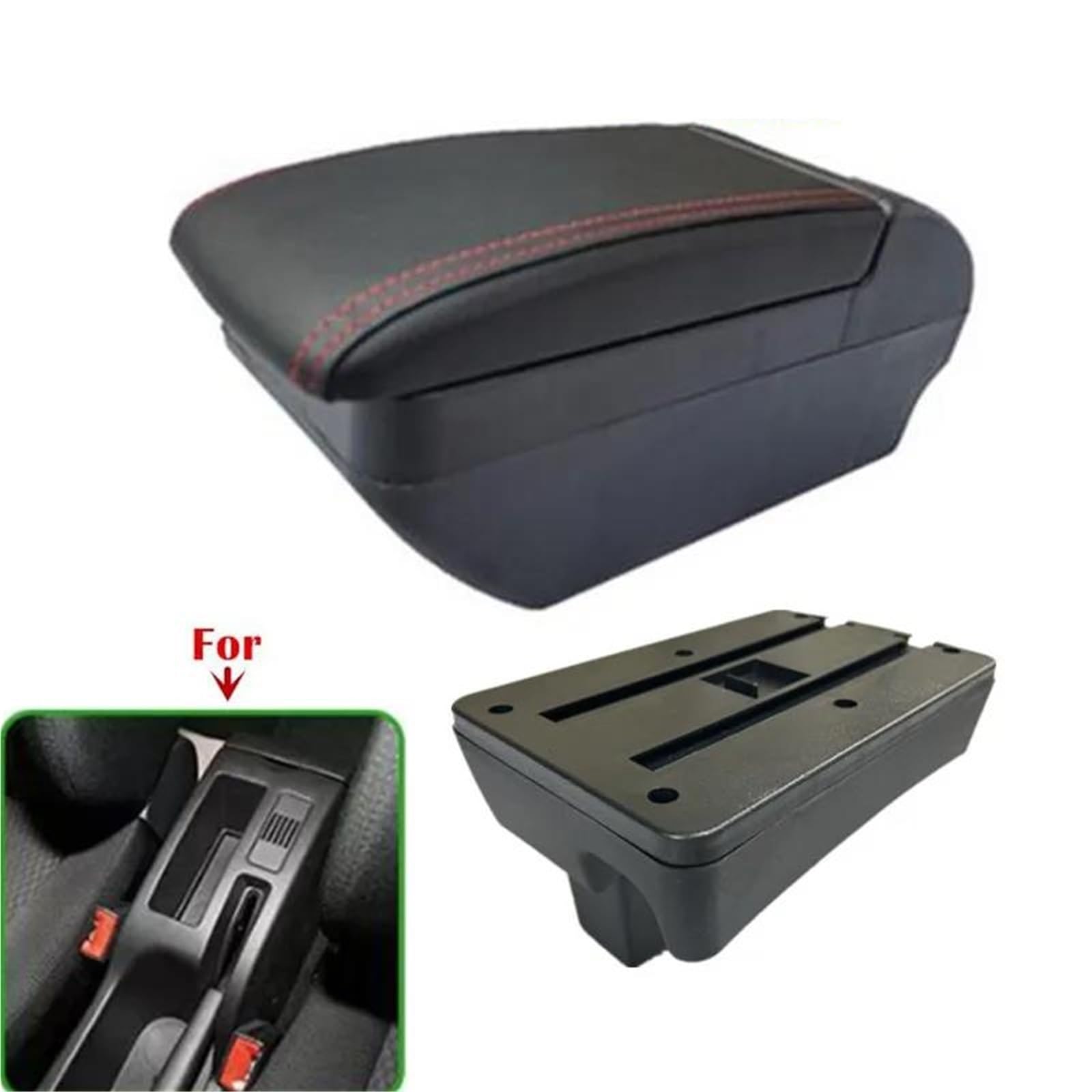 Armlehne Autoarmlehne Für Peugeot Für 307 CC Armlehnenbox Cabrio Aufbewahrungsbox Innenraum Nachrüstung Autozubehör Mittelarmlehne Ablagefach(Style F2) von FJGIGN