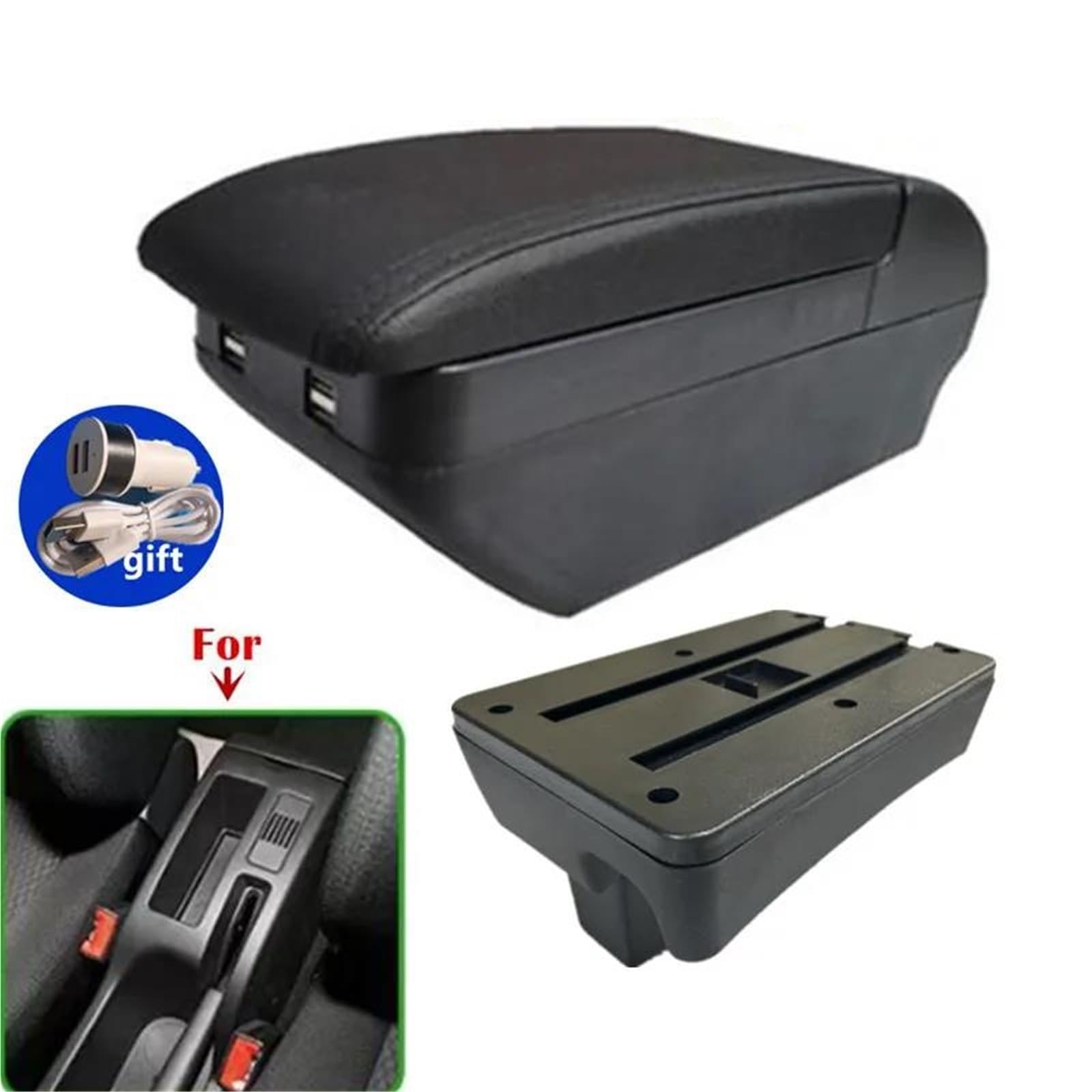 Armlehne Autoarmlehne Für Peugeot Für 307 CC Armlehnenbox Cabrio Aufbewahrungsbox Innenraum Nachrüstung Autozubehör Mittelarmlehne Ablagefach(Style H1) von FJGIGN